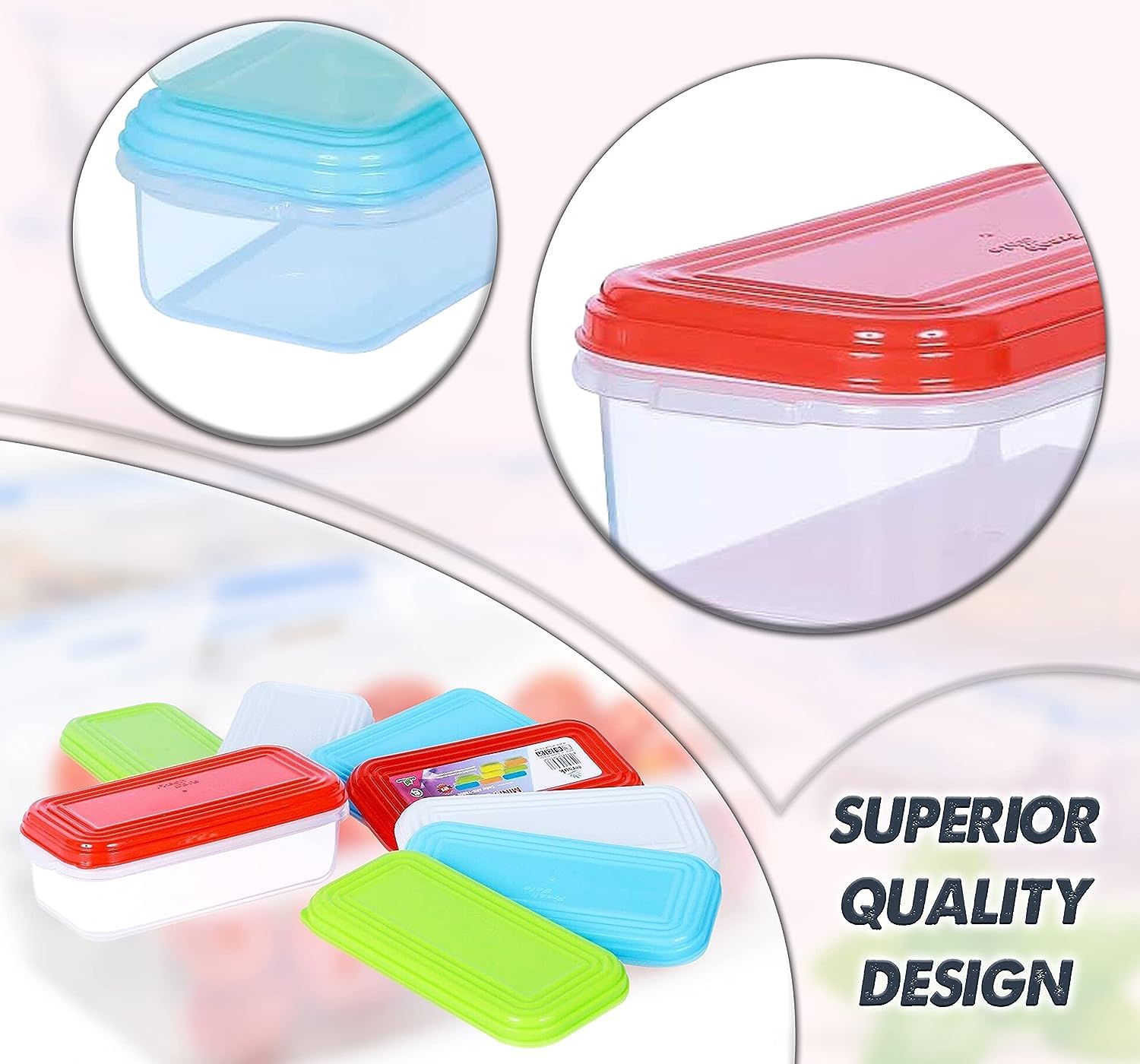 ARSUK 16-Pack Baby Food Storage Containers (8.5 oz/250ml) - BPA Free Plastic Freezer-Safe Containers with Lids - Microwave & Dishwasher Safe Snack Pots for Toddlers - Perfect for Meal Prep, Breast Milk Storage, and On-the-Go Snacks