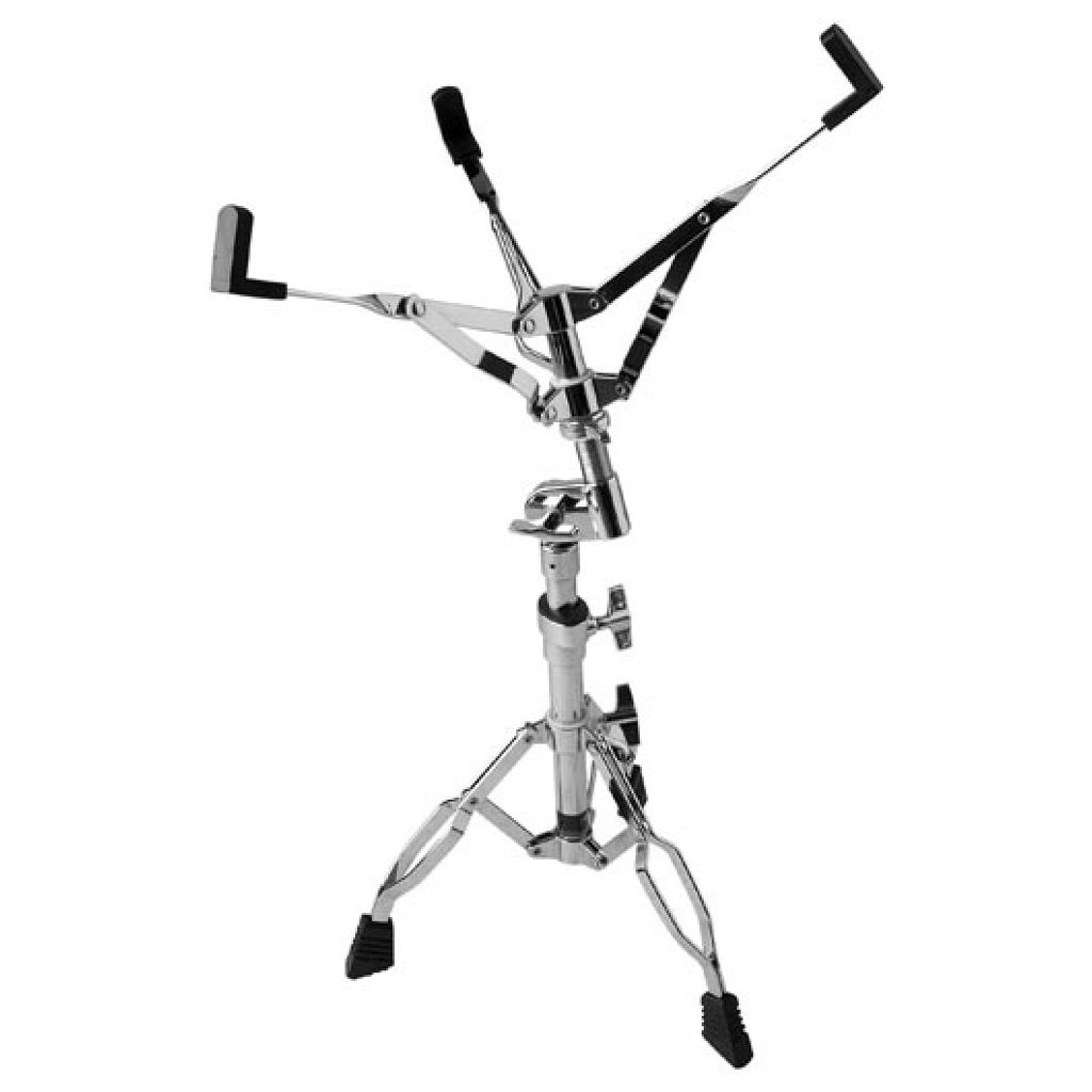 Stagg LSD-25.2 Professional Double Braced Snare Drum Stand with Oval Fixing Clamps - Chrome Plated Heavy Duty Hardware for Drummers | Perfect for Live Performances, Studio Recording & Practice Sessions