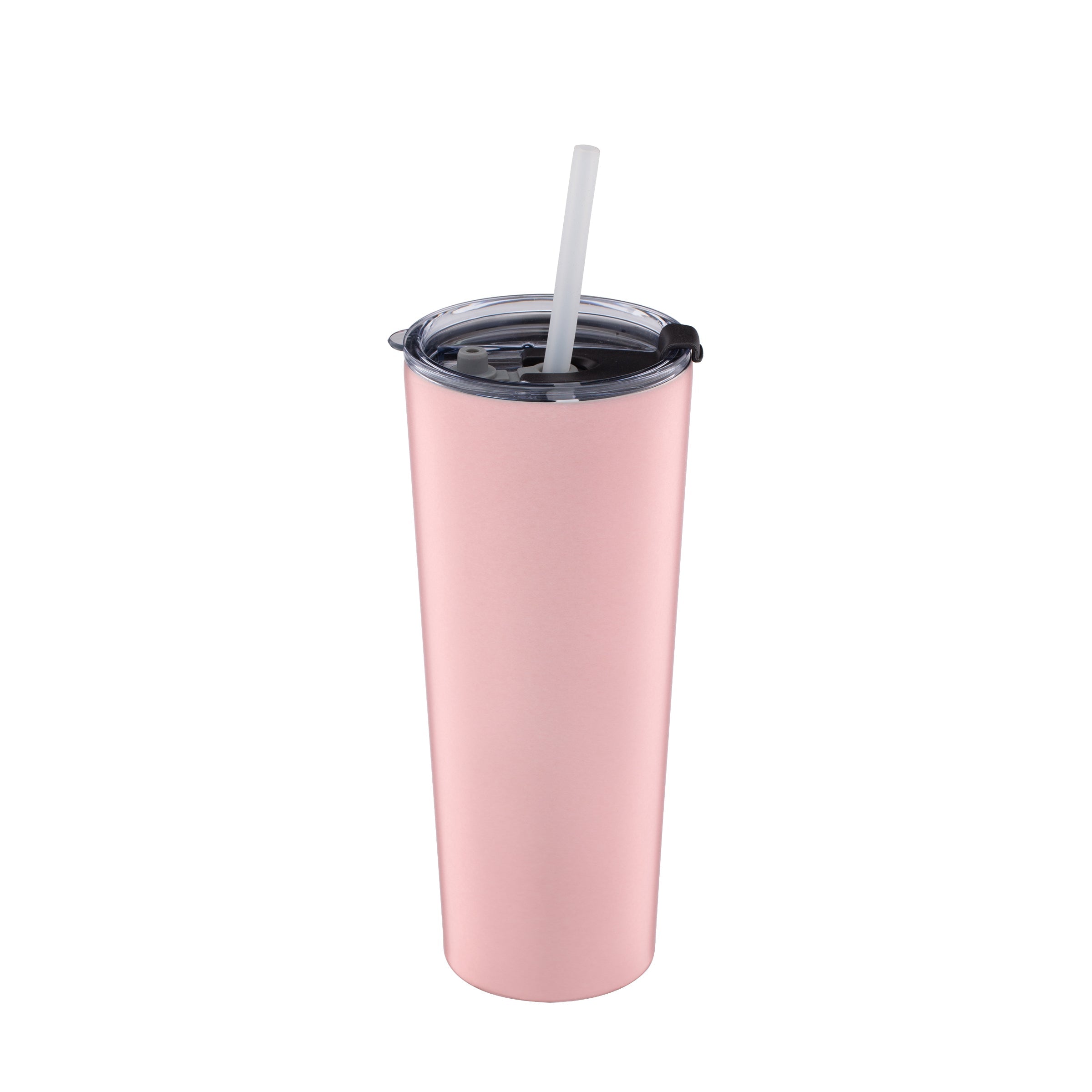 Premium Pink Insulated Stainless Steel Tumbler with Leak-Proof Lid & Reusable Straw - Keep Drinks Cold/Hot for 24 Hours - Perfect for Office, Gym, Travel & Outdoor Activities