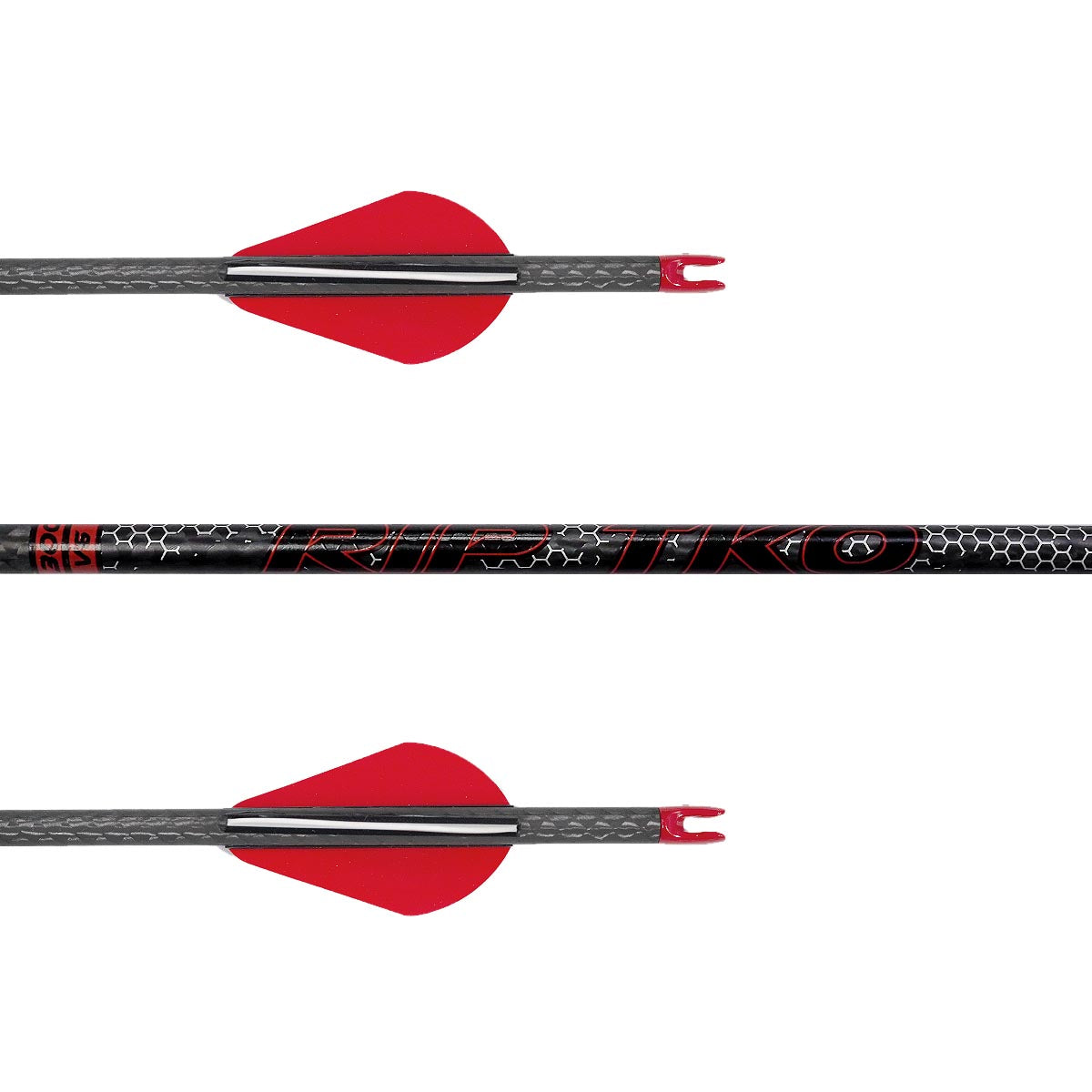 Victory RIP TKO Sport V6 Arrows - Precision Carbon Hunting Arrows with Vanes for Target Practice & Bow Hunting | Perfect for 3D Archery & Outdoor Sports