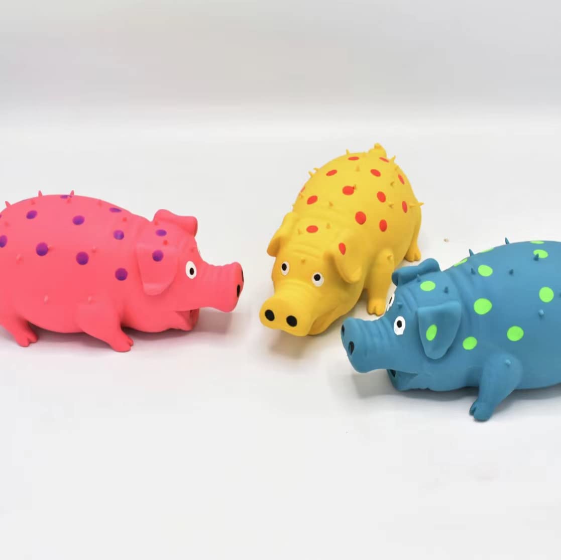 Squeaky Pig Dog Toys 2 Pack - Grunting Oinking Noise Dog Chew Toys for Small, Medium & Large Breeds - Interactive Play for Indoor & Outdoor Fun