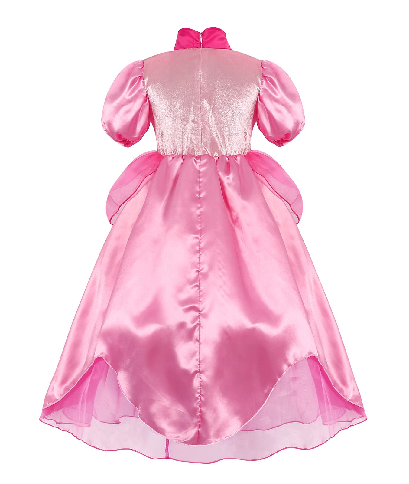 HenzWorld Princess Dress Up Costume for Girls - Pink Halloween Cosplay Outfit with Accessories | Birthday Party, Dress Up Play, Fantasy Role Play