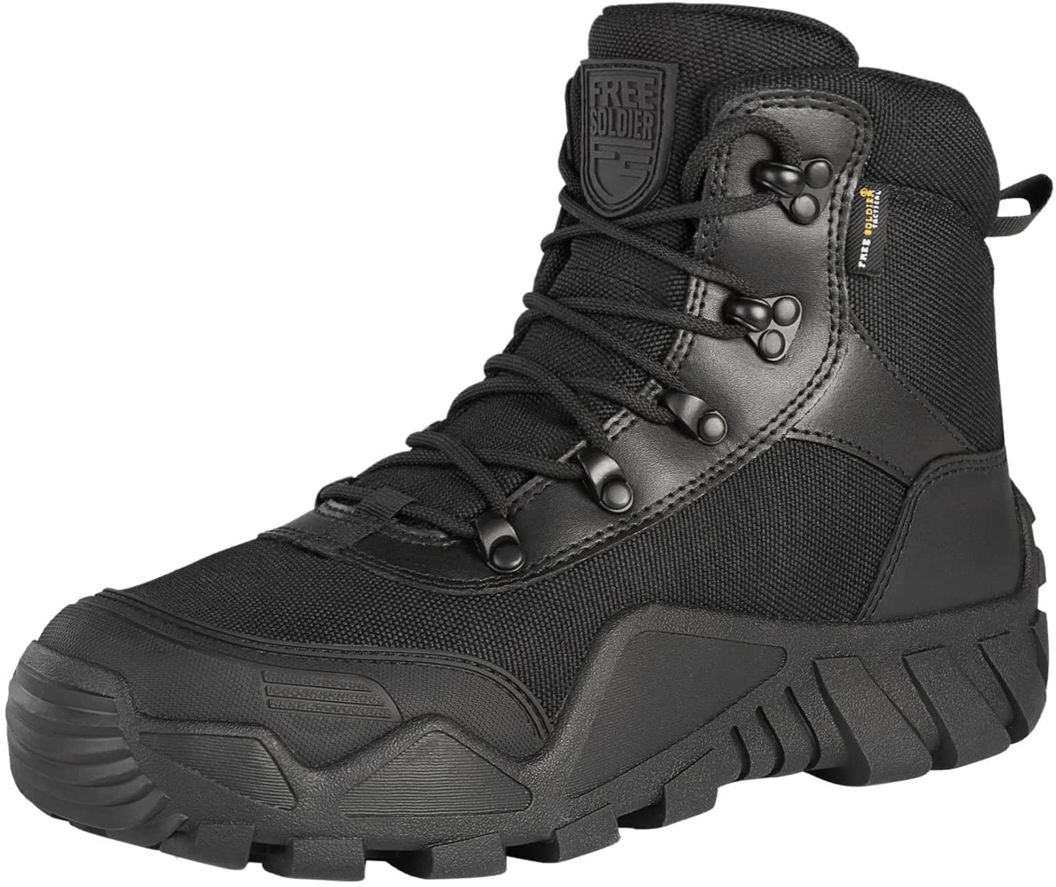 FREE SOLDIER Men's Waterproof Hiking Boots - Tactical Military Work Boots Lightweight Outdoor Shoes for Hunting, Camping & Hiking Adventures