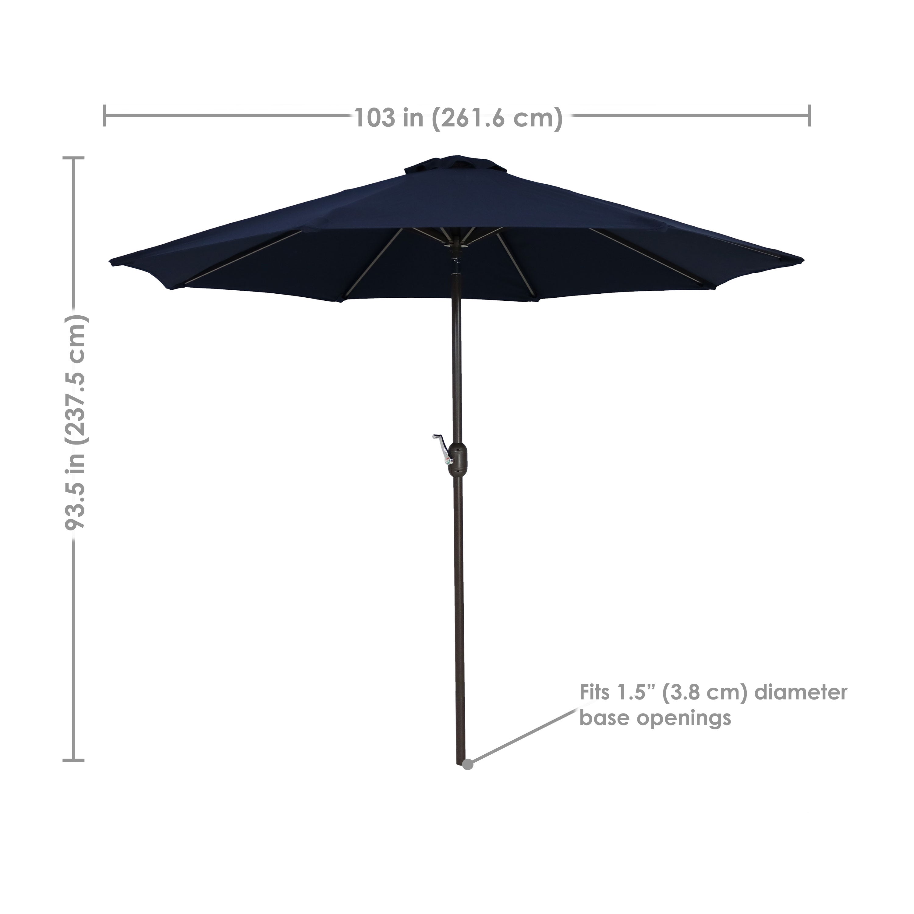 Sunnydaze 9-Foot Aluminum Patio Umbrella with Auto Tilt & Crank - Waterproof Sunbrella Fabric for Outdoor Dining, Poolside, and Garden Shade