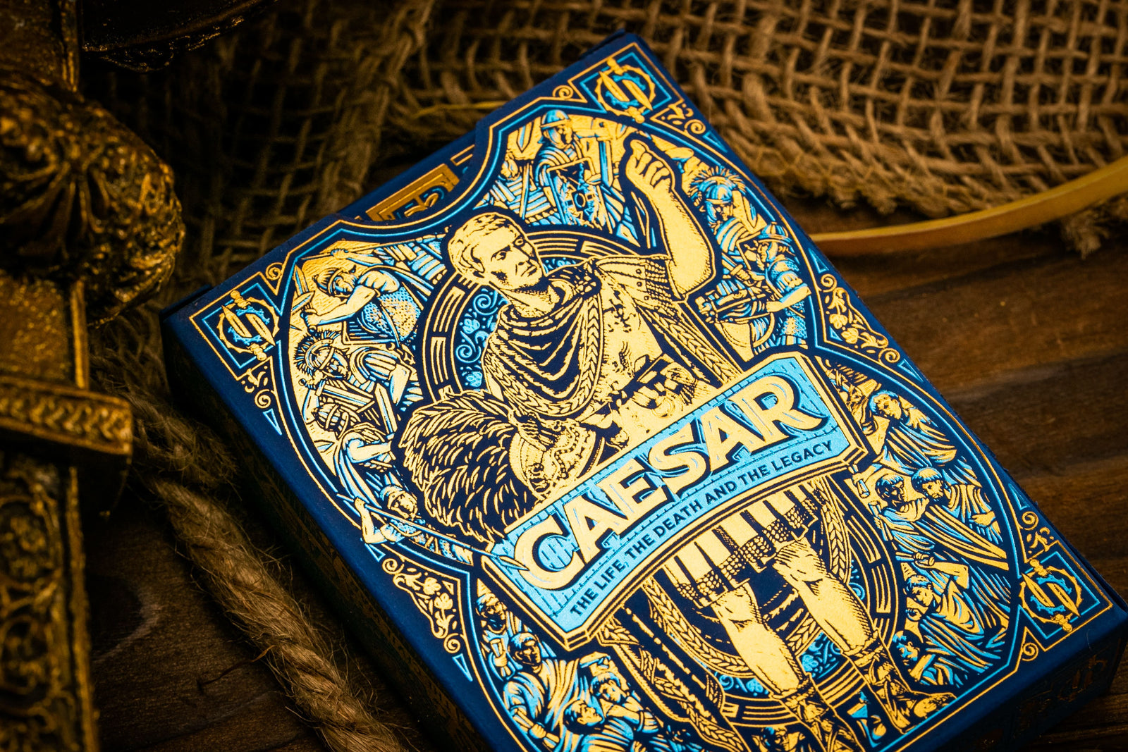 Premium Blue Caesar Playing Cards - Classic Design for Poker, Blackjack & Magic Tricks | Ideal for Game Nights, Casino Parties & Cardistry