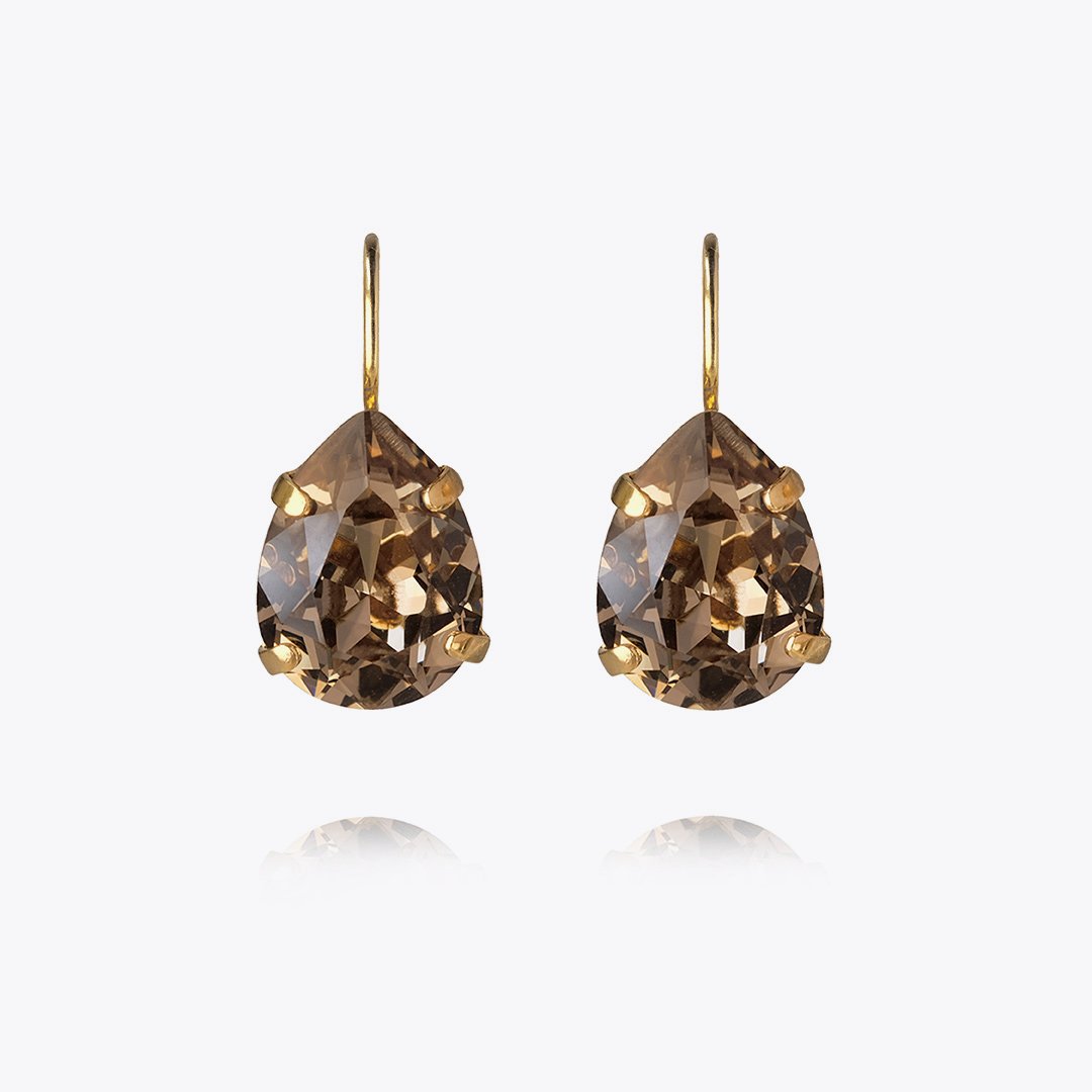 Mini Drop Clasp Earrings for Women - Greige Dangle Earrings | Lightweight Hypoallergenic Jewelry for Everyday Wear & Special Occasions