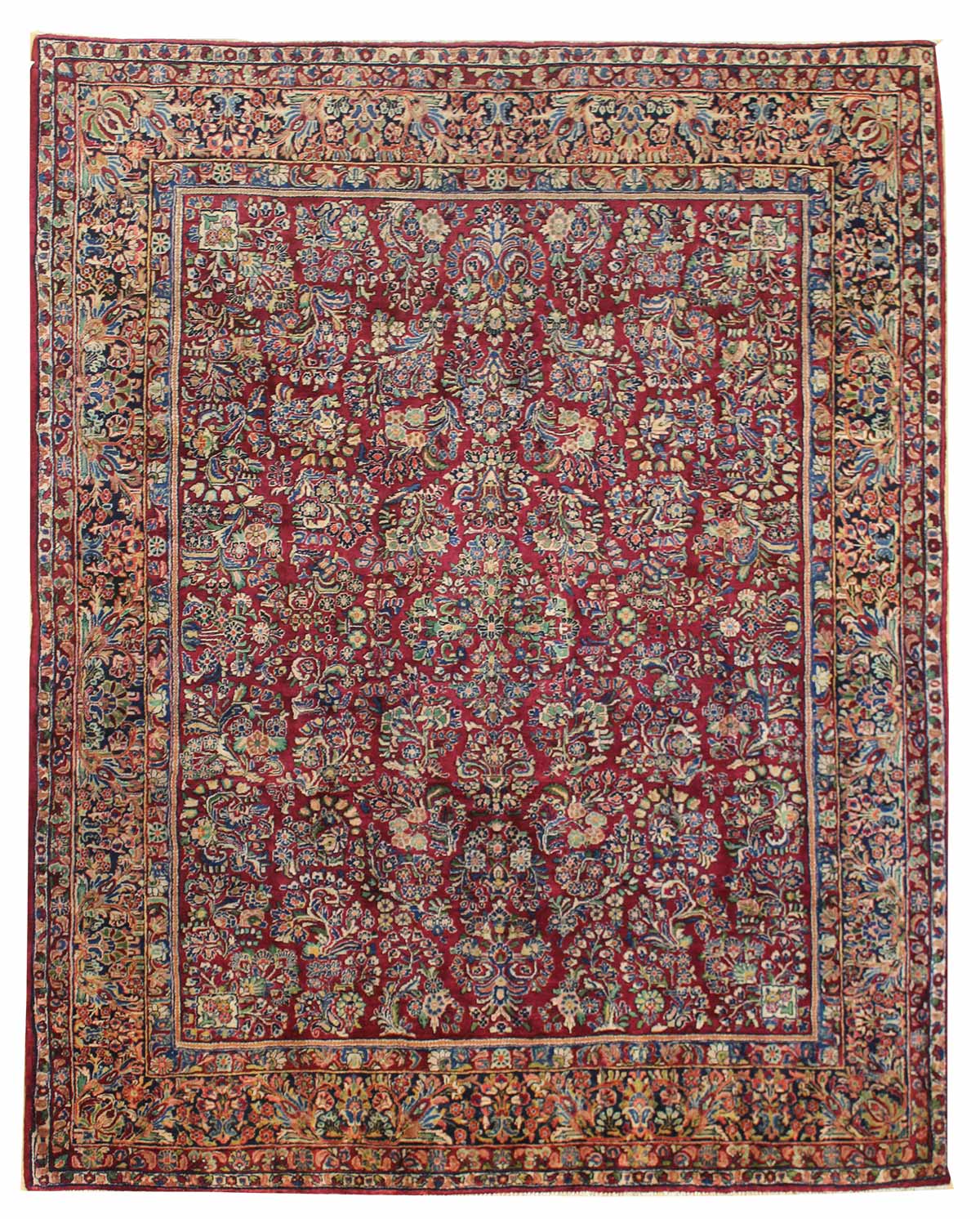 Antique Sarouk Handwoven Traditional Persian Rug JF6379 - Vintage Home Decor for Living Room, Bedroom & Office