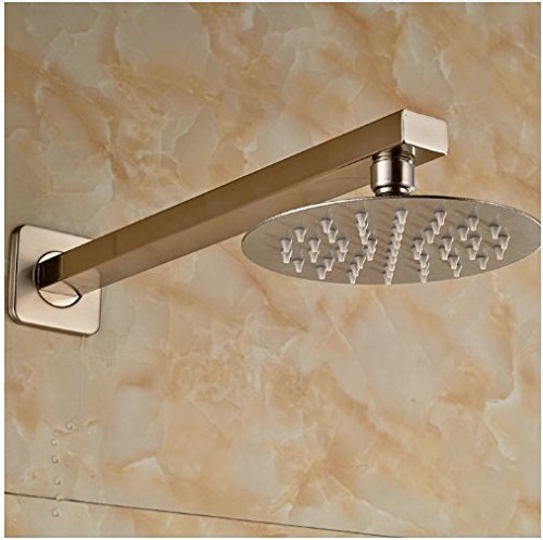 GOWE Brushed Nickel Wall Mounted Rainfall Shower Set with Handheld Showerhead - Luxury Bathroom Fixture for Spa-Like Shower Experience