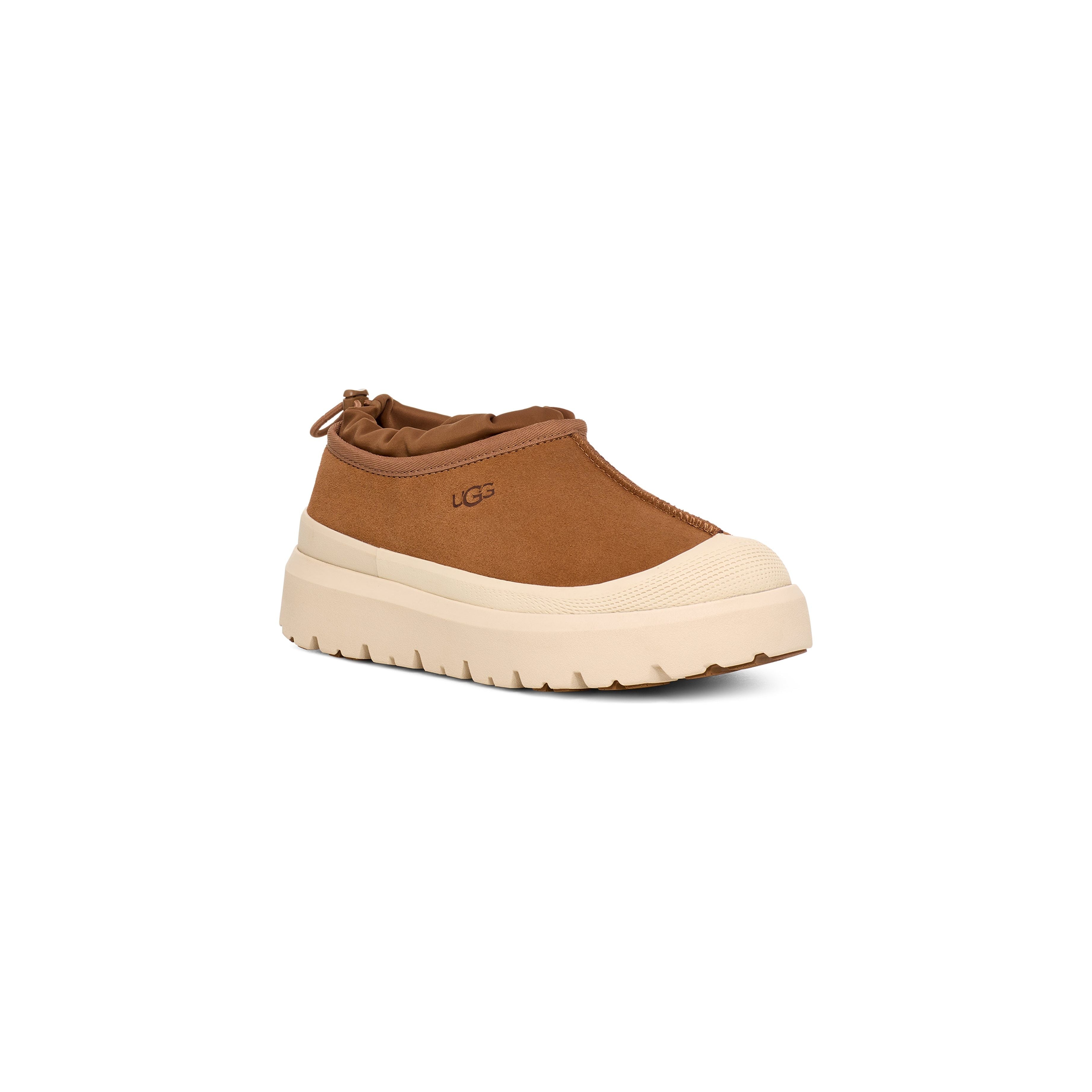 UGG Unisex Tasman Weather Hybrid Slippers - Chestnut & Whitecap | Cozy Indoor & Outdoor House Shoes for Men & Women