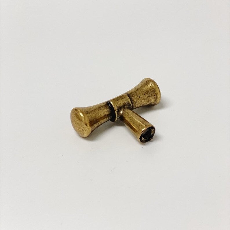 Antique Brass Hourglass Tuscany Drawer Pulls and Knobs - Vintage Cabinet Hardware for Kitchen, Bathroom & Furniture (Set of 10)