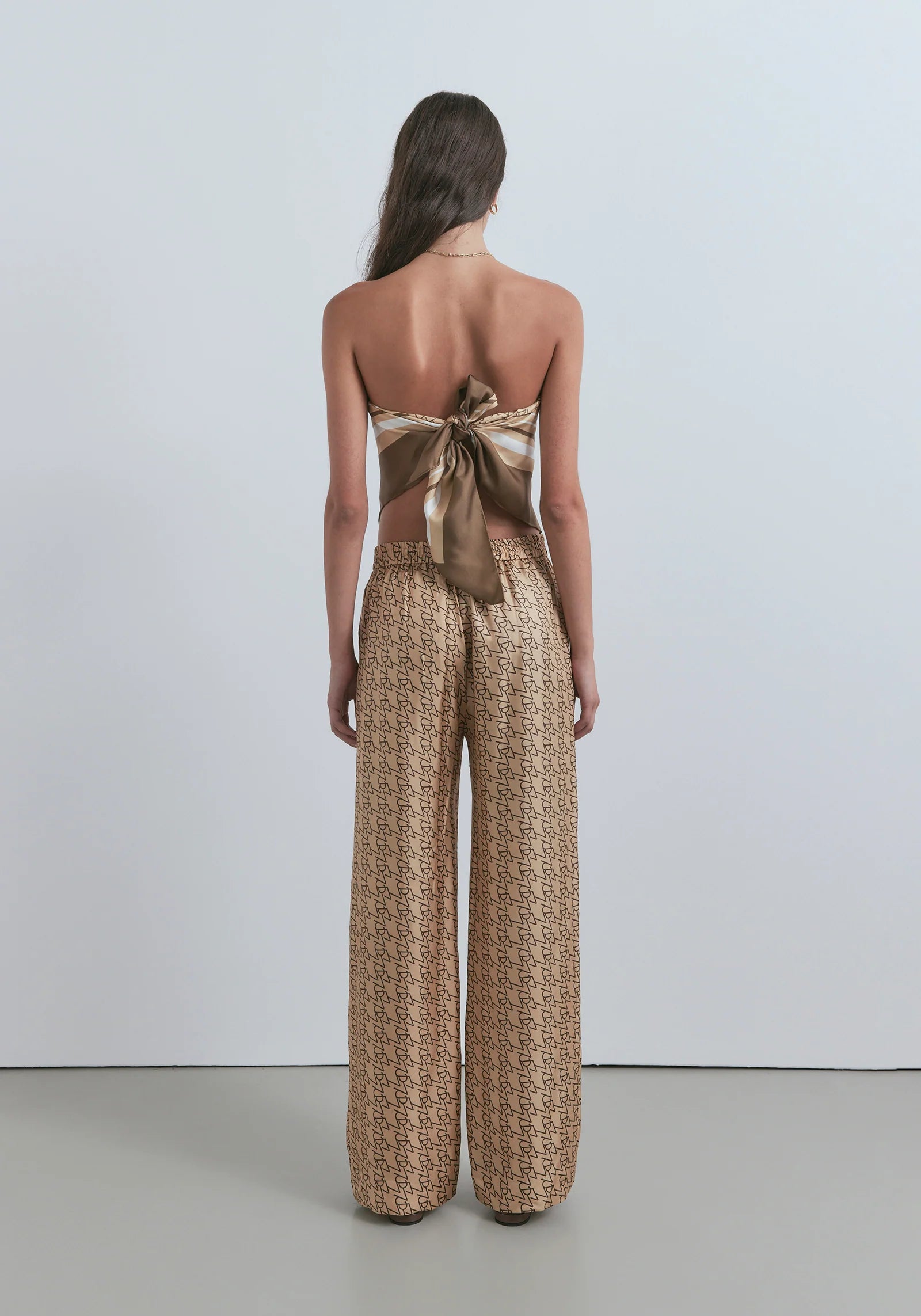 Luxury Women's Silk Pants - High Waisted Wide Leg Palazzo Trousers for Office, Travel & Evening Wear - Elegant Comfort & Style