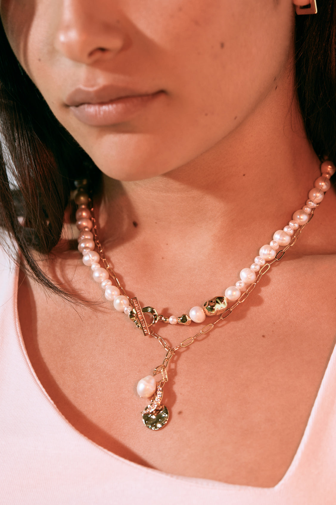 Moon Pearl Coin Drop Necklace for Women - Elegant Dainty Layering Jewelry Gift for Birthday, Anniversary & Valentine's Day - Perfect for Date Night & Special Occasions