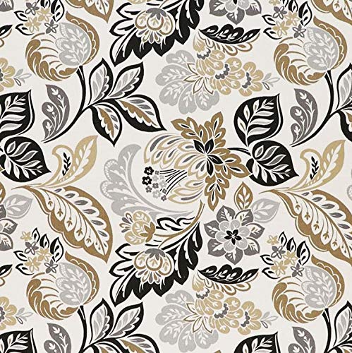 RSH DECOR Indoor/Outdoor Grey Brown Tan Printed Foam Cushion with Ties - 3