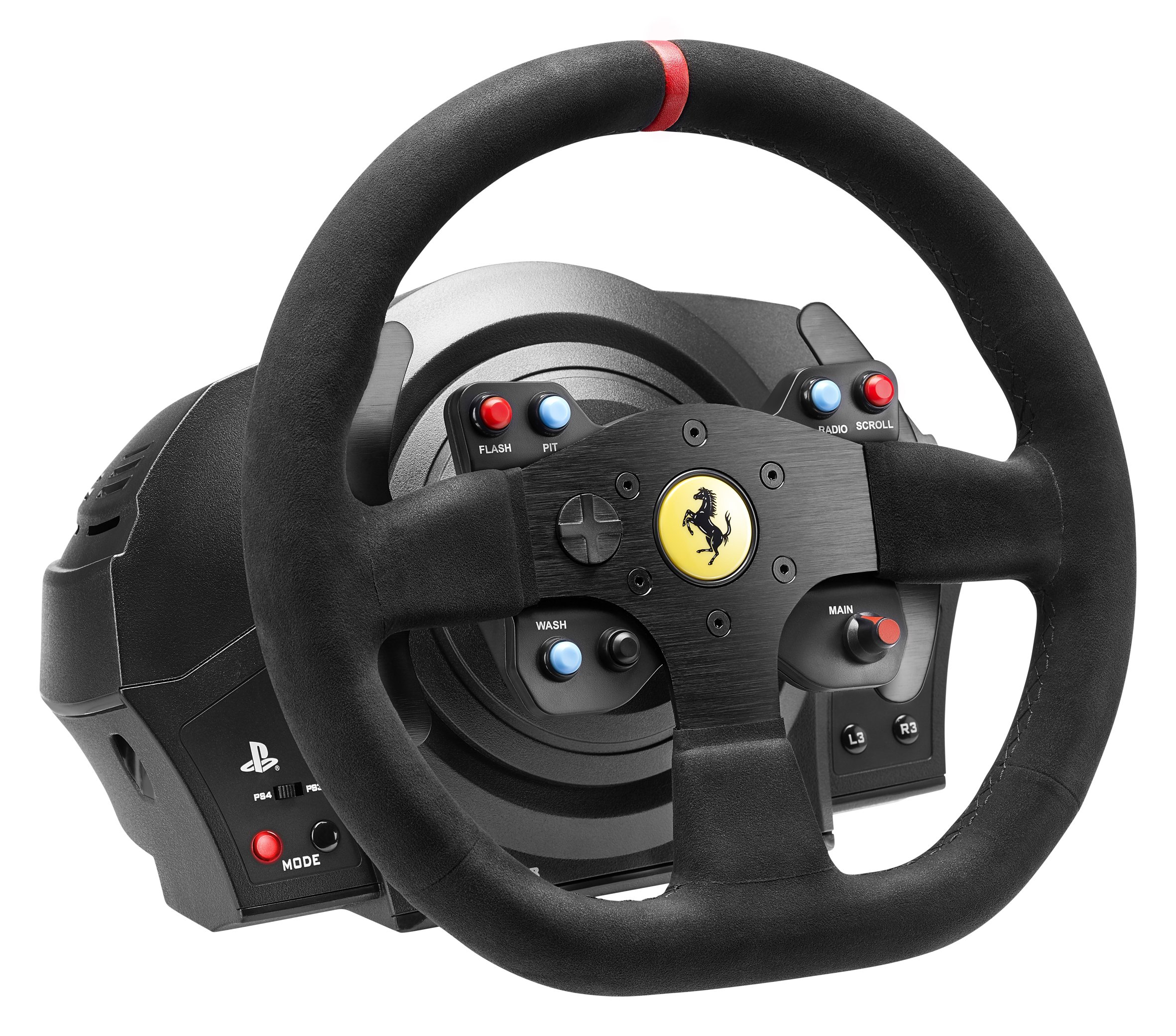 THRUSTMASTER T300 Force Feedback Racing Wheel - Ferrari Integral RW Alcantara Edition for PS5, PS4, PC | Premium Simulator Steering Wheel for Gran Turismo, F1 & Racing Games | Perfect for Home Racing Setups & Esports