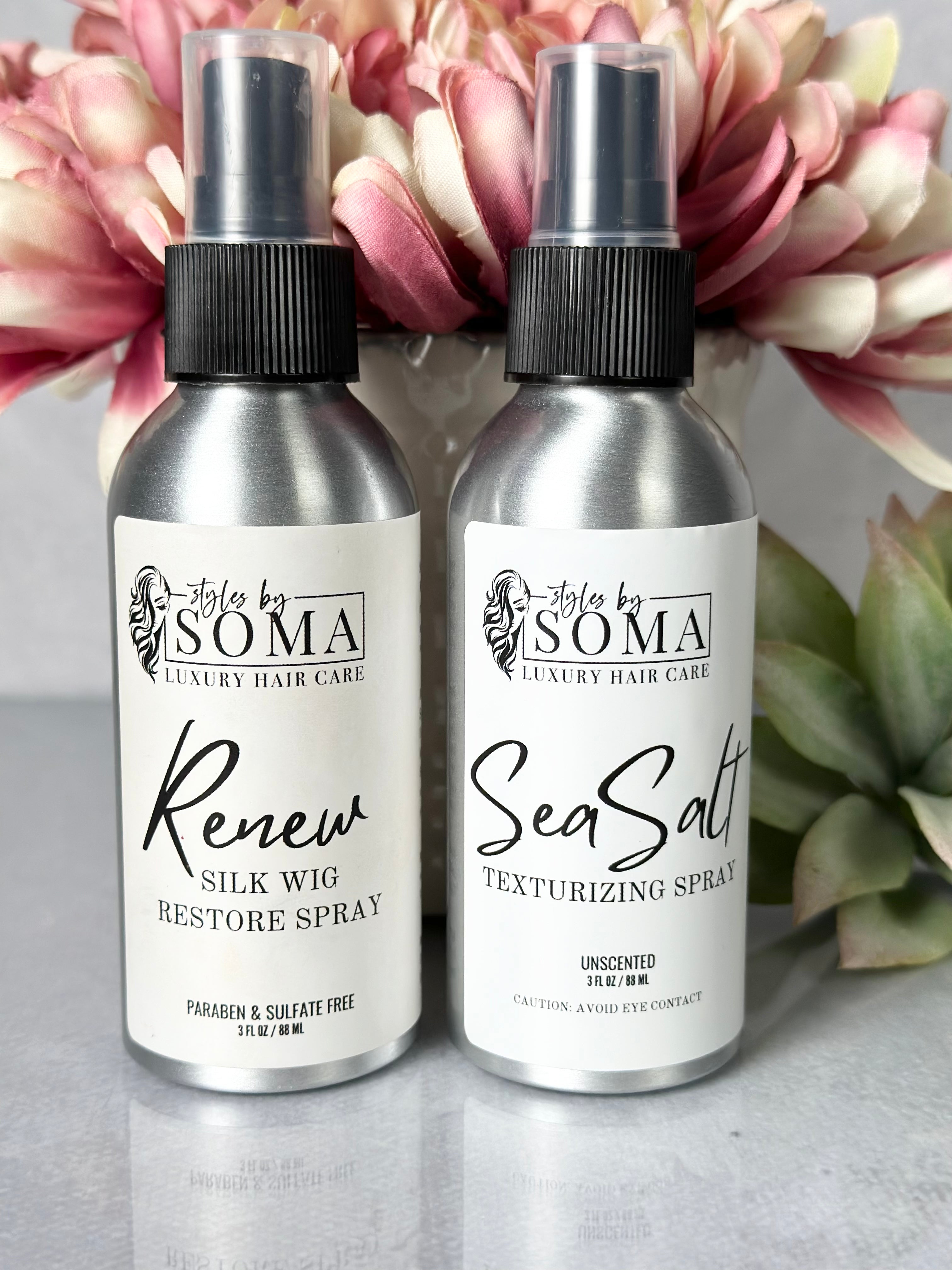Dynamic Duo Hair Styling Set - Renew Spray & Sea Salt Spray for Textured Beach Waves and Volume - Perfect for Everyday Styling and Special Occasions
