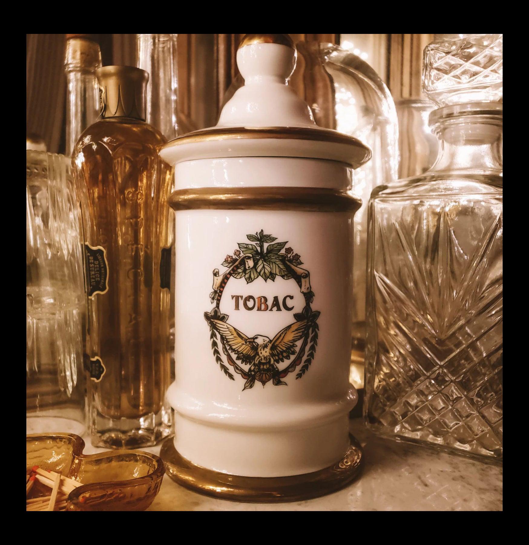 Handmade Apothecary Tobacco Scented Soy Candle - Aromatherapy Home Decor for Relaxation & Cozy Evenings