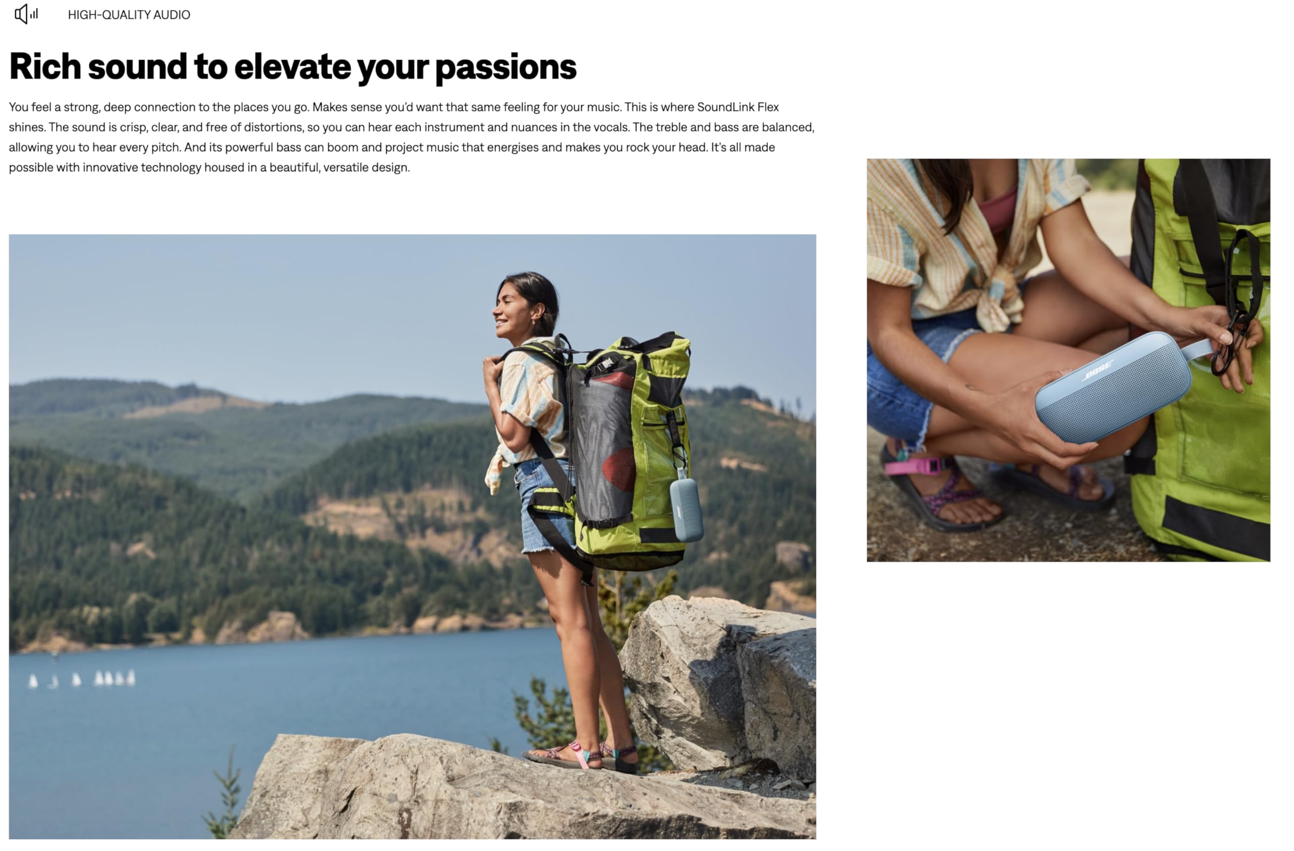 Bose SoundLink Flex SE - Portable Bluetooth Speaker with Waterproof Design for Outdoor, Beach, Pool & Travel Adventures