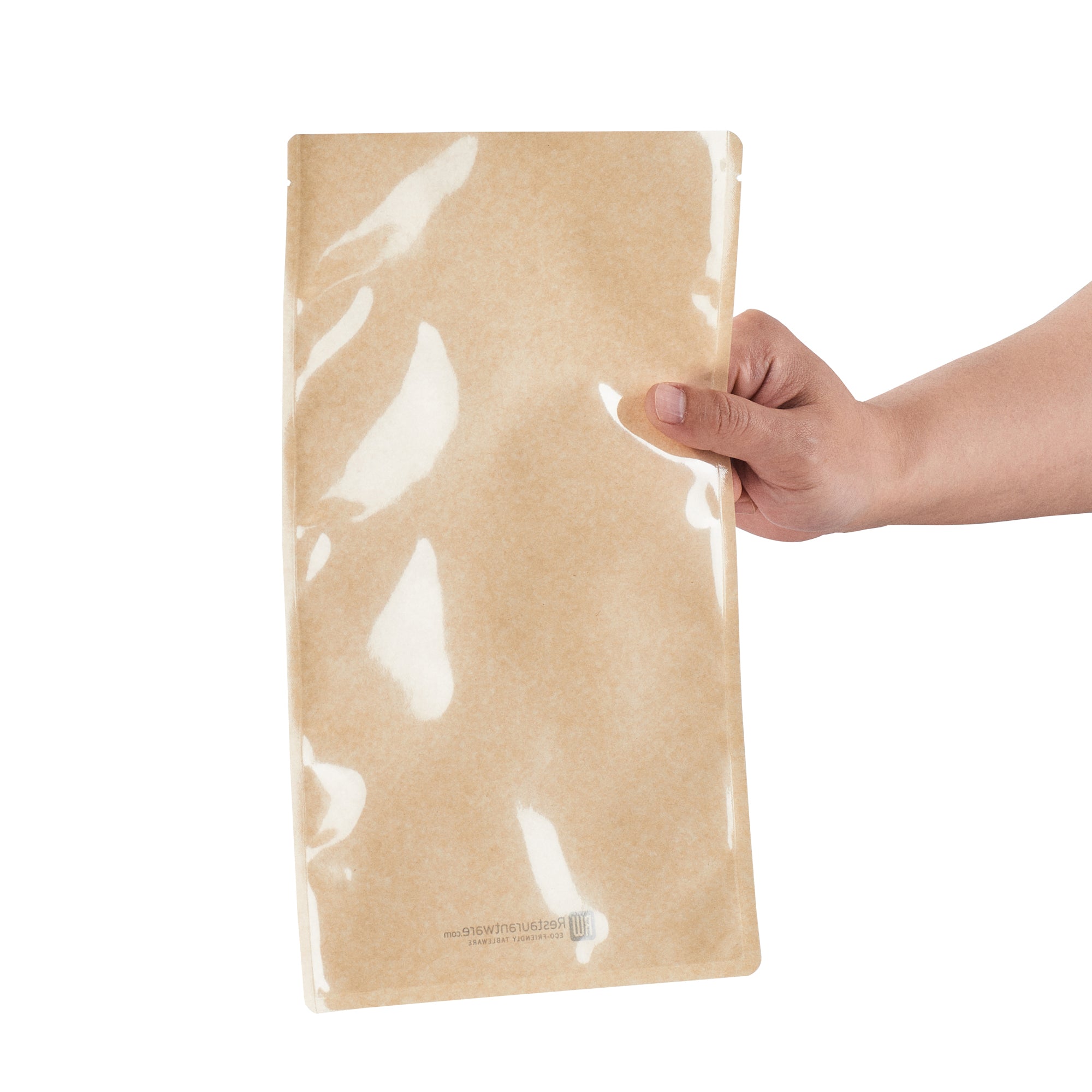 Eco-Friendly Kraft Plastic Sandwich Bags - Large Heat Sealable Food Storage (11.5