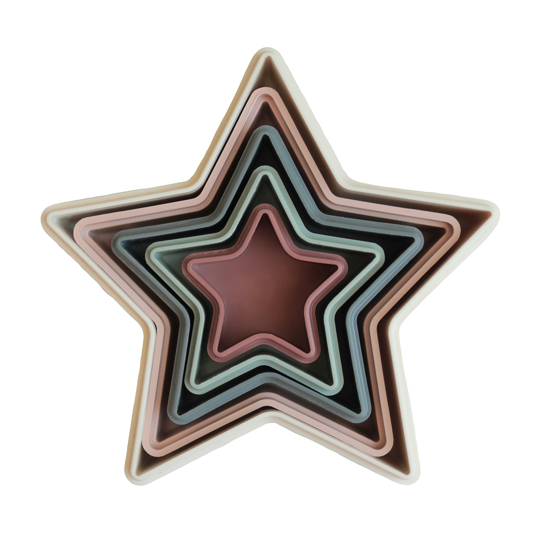 Mushie Nesting Stars Toy - Stacking & Sorting Educational Toy for Toddlers - Perfect for Montessori Learning, Sensory Play & Early Childhood Development