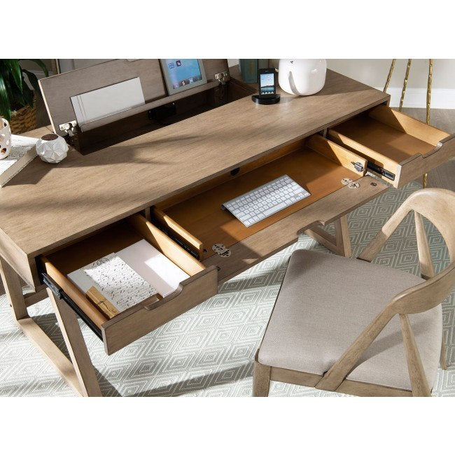 Adjustable Height Flip Top Computer Desk for Home Office - Ergonomic Study & Workstation with Storage Shelf - Perfect for Remote Work, Online Classes & Small Spaces