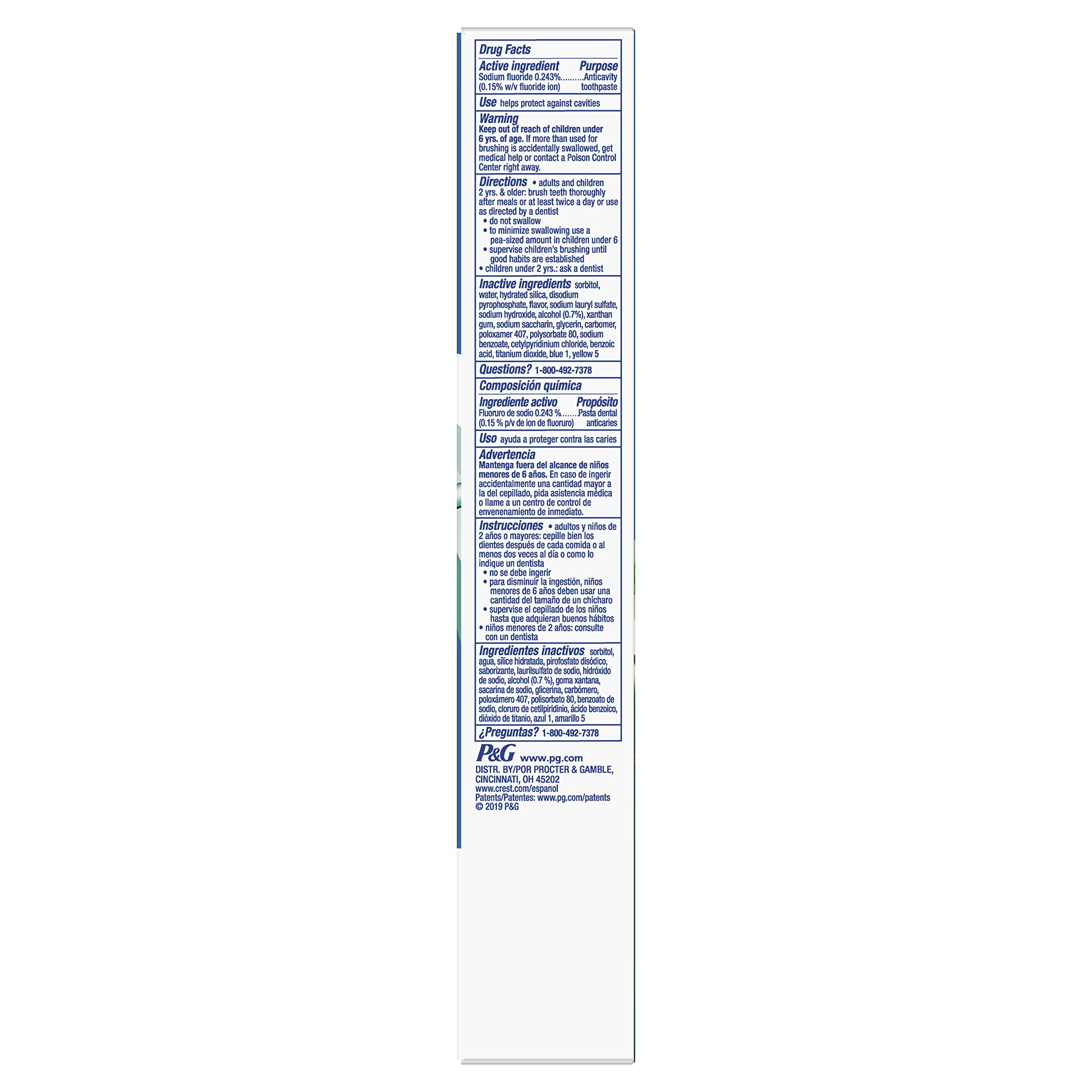 Crest +X 40mm Outlast Complete Whitening Toothpaste, Mint Flavor, 5.4 Oz (Pack of 2) - Long-Lasting Freshness for Brighter Teeth - Perfect for Daily Oral Care & Travel