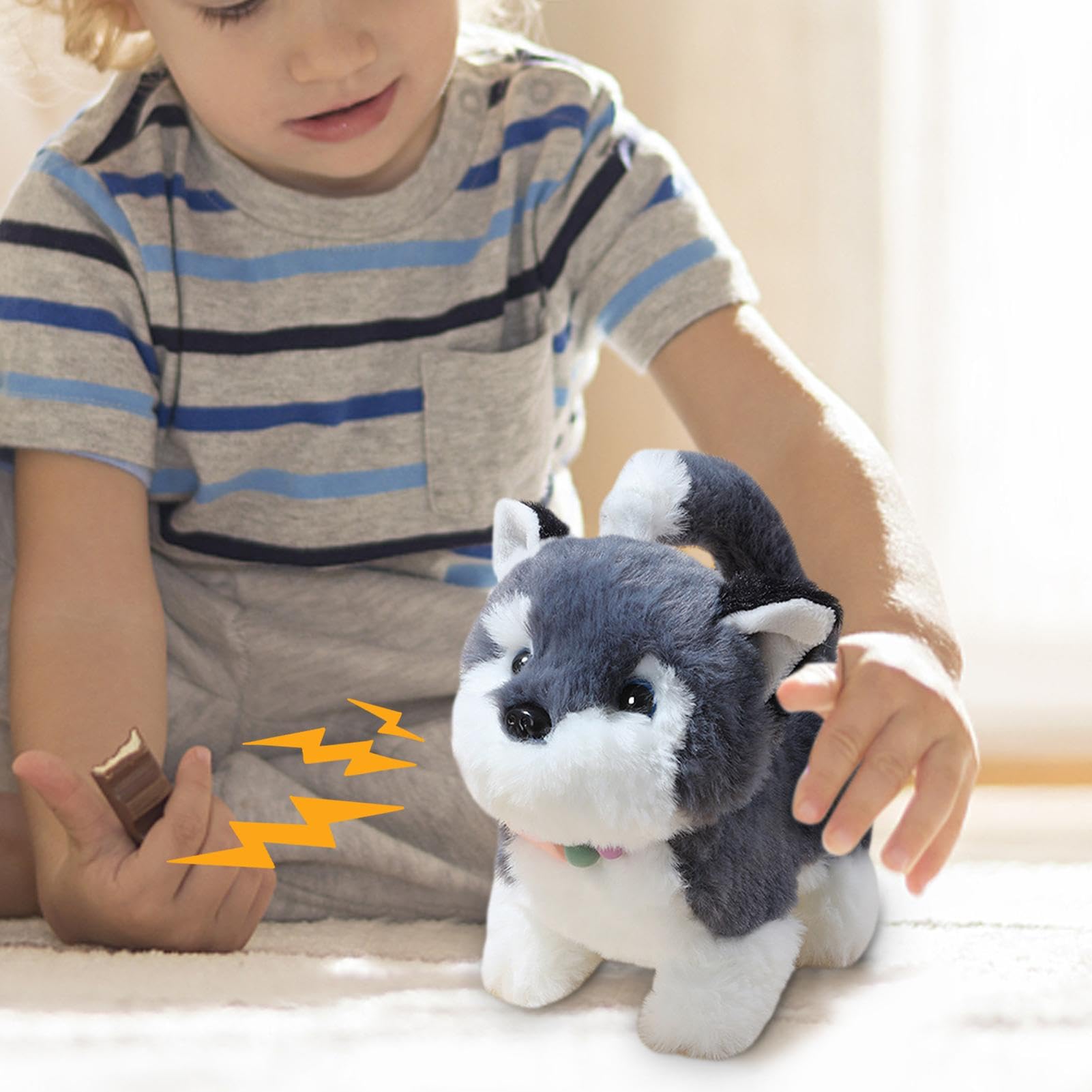 Interactive Walking Dog Toy - Electronic Realistic Puppy Pet Toy with Fun Sounds & Motion - Best Interactive Toy for Dogs & Kids - Perfect for Indoor Play, Training & Bonding Time
