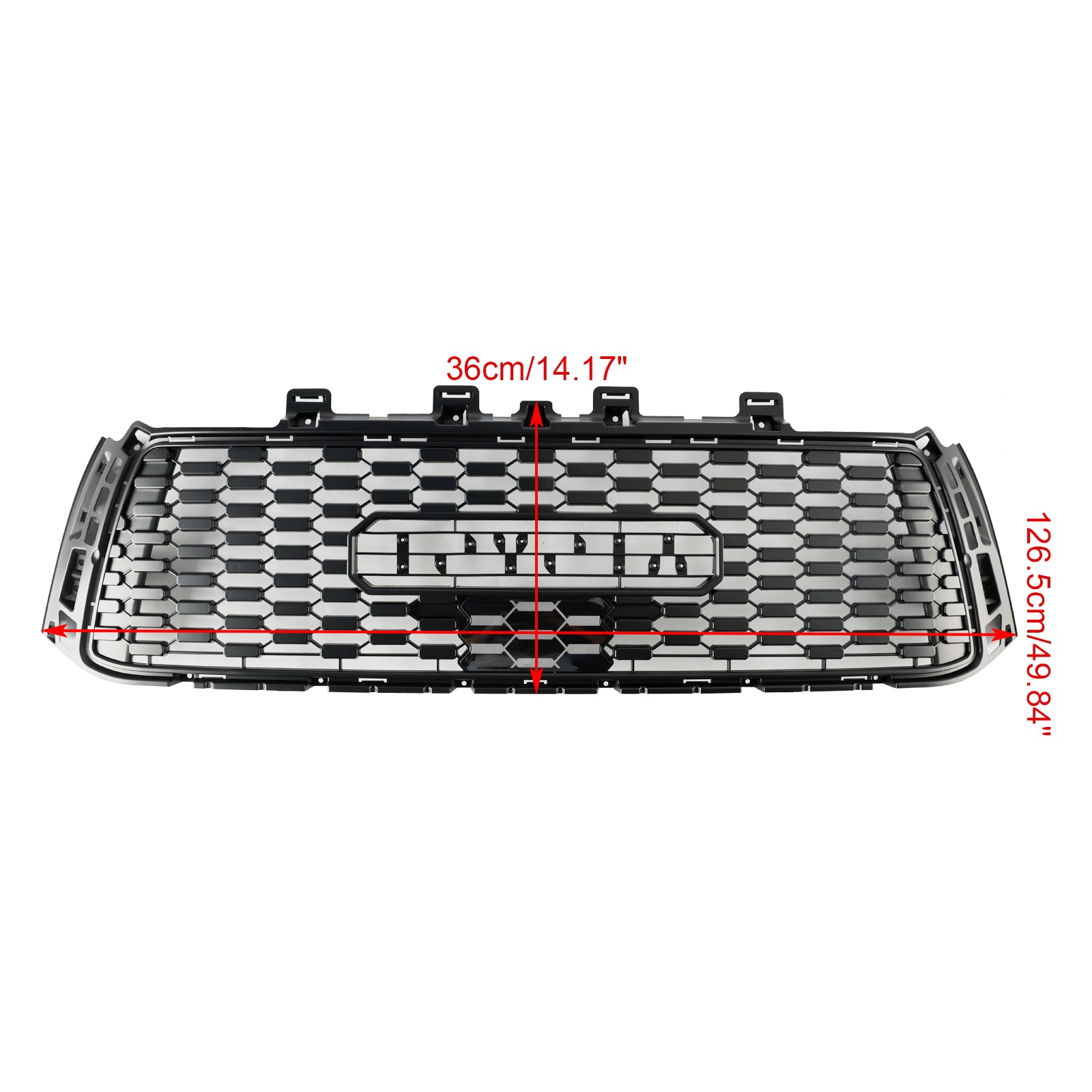 10-13 Toyota Tundra TRD PRO Black Honeycomb Front Bumper Grill Grille Replacement - Durable ABS Plastic Mesh Grille for Off-Road & Street Driving