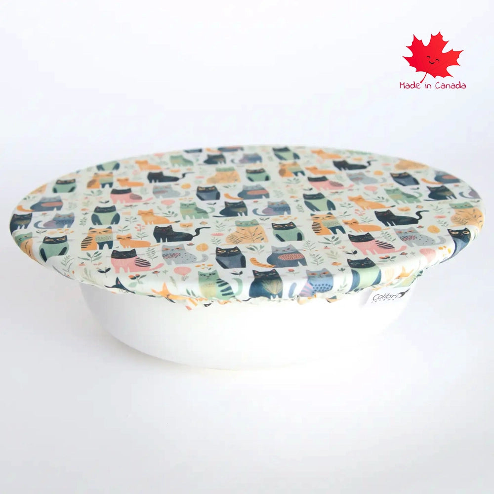 Colibri Extra Large Bowl Cover Set for Cats - Reusable Food Bowl Covers, Keep Pet Food Fresh, Perfect for Indoor & Outdoor Feeding, Travel, and Camping