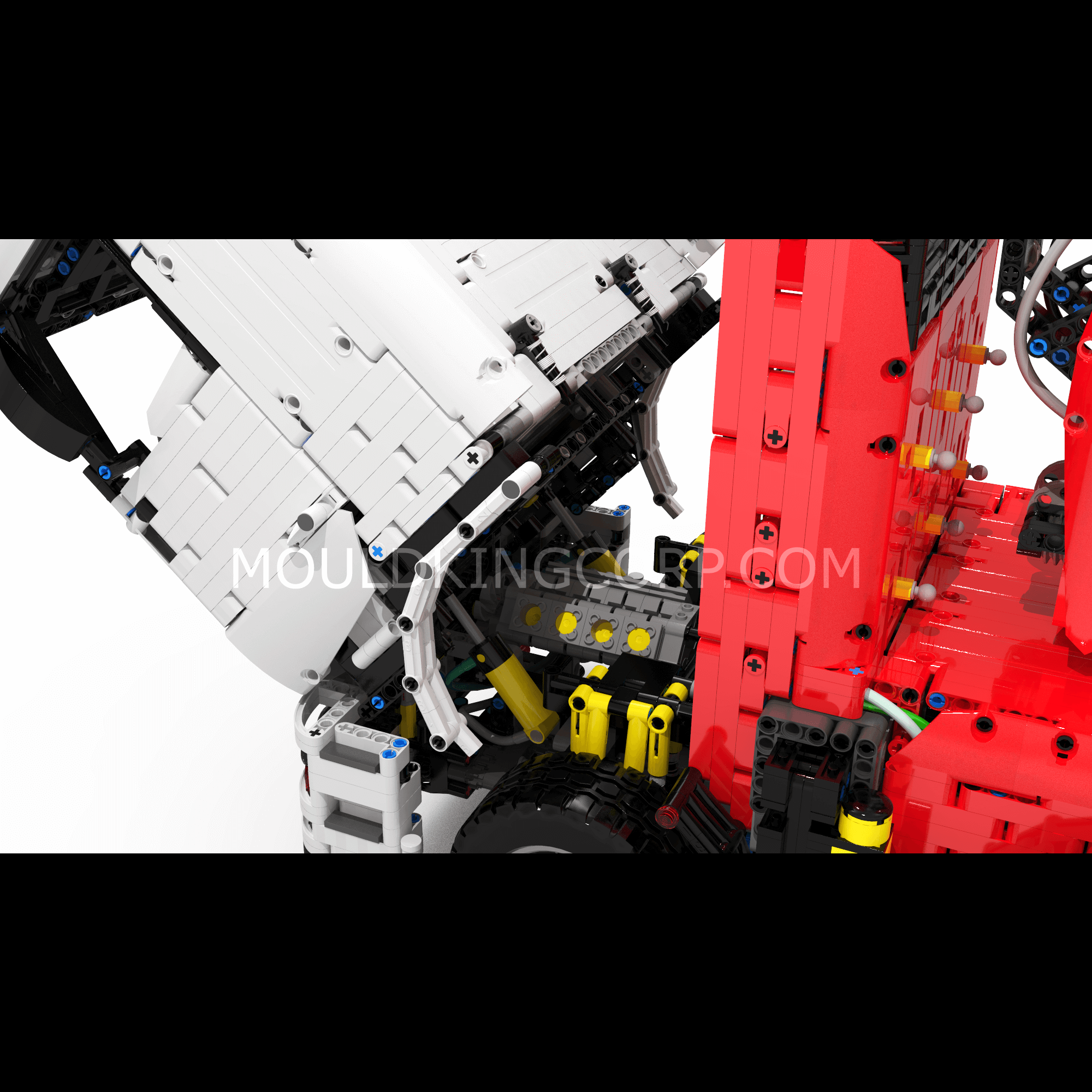 MOULD KING 19002 Remote Control Pneumatic Crane Truck Building Blocks Set - 8238 Pieces STEM Construction Toy for Kids & Adults | Birthday Gift, DIY Engineering Project, Collectible Model Car