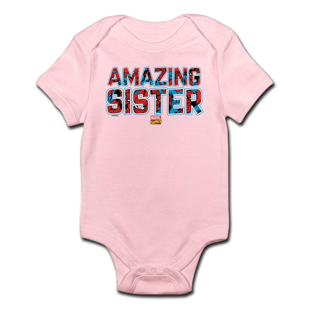Spider-Man Sister Baby Bodysuit - Cute Lightweight Infant Onesie for Newborns & Toddlers - Perfect for Family Photos, Baby Showers & Superhero-Themed Parties