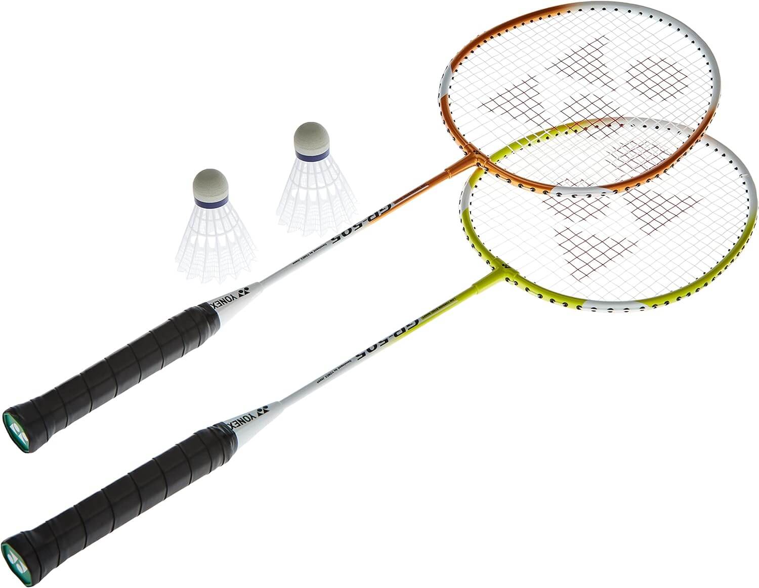 Yonex GR 505 2-Piece Recreational Badminton Set with Rackets & Shuttlecocks - Perfect for Backyard Games, Family Fun & Outdoor Sports Activities