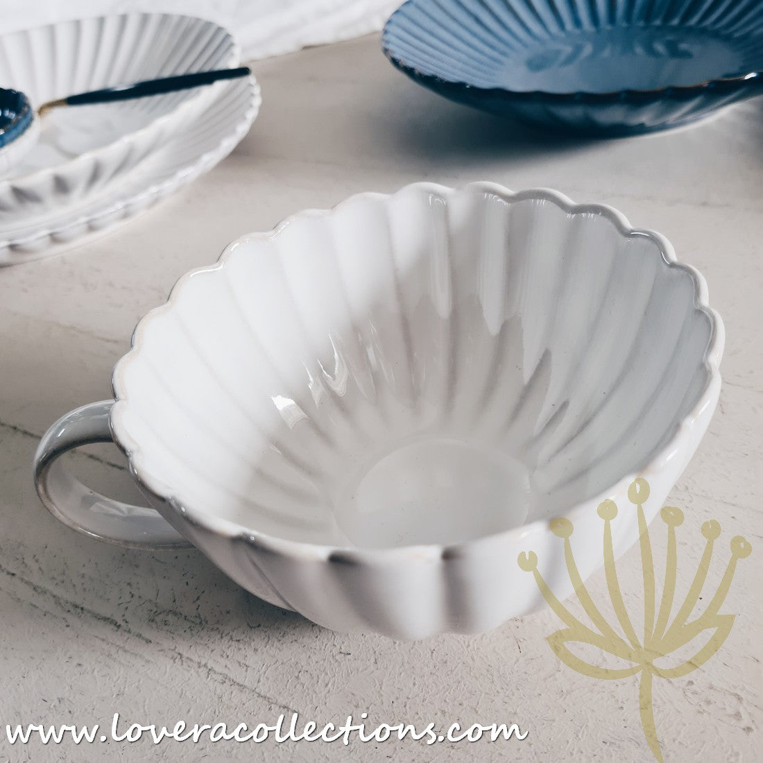 Rustic Seashell Dinnerware Set - Beach Themed Plates, Bowls & Serving Dishes for Coastal Dining & Entertaining - Perfect for Beach House, Summer Parties & Nautical Decor