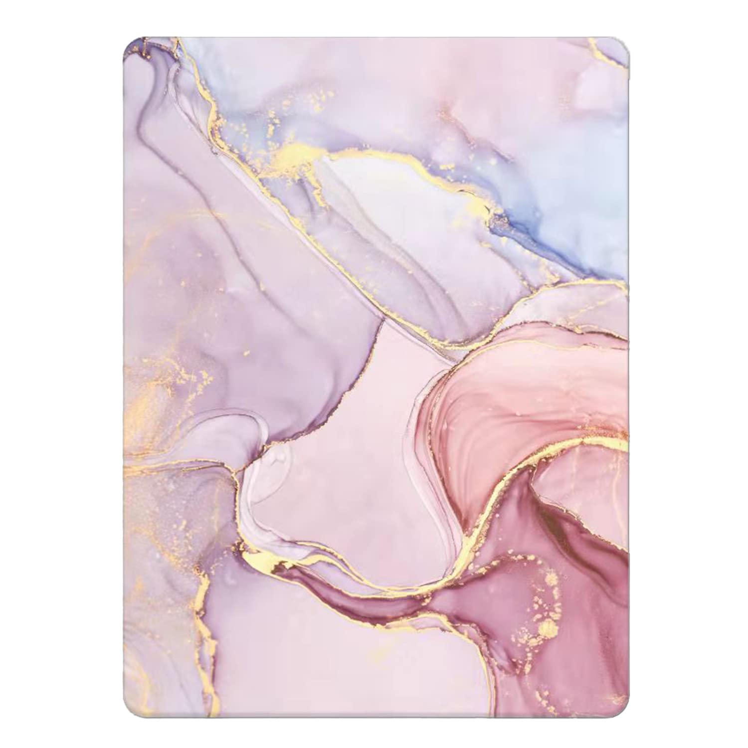 Mini Mouse Pad 8x6in - Small Square Non-Slip Rubber Base Mouse Mat with Comfortable Lycra Cloth Surface for Computer & Laptop - Portable & Easy to Carry - Pink Marble Design - Perfect for Office, Gaming & Travel Use