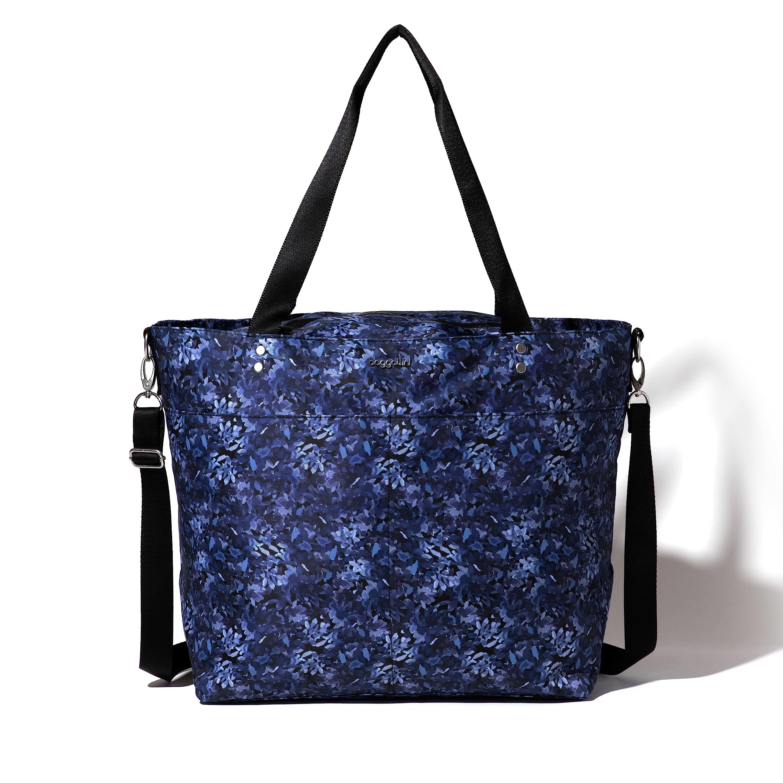 Large Lightweight Nylon Tote Bag for Women - Spacious Carryall Weekender with Zipper Top & Luggage Sleeve - Perfect for Travel, Beach, Work and Gym Use