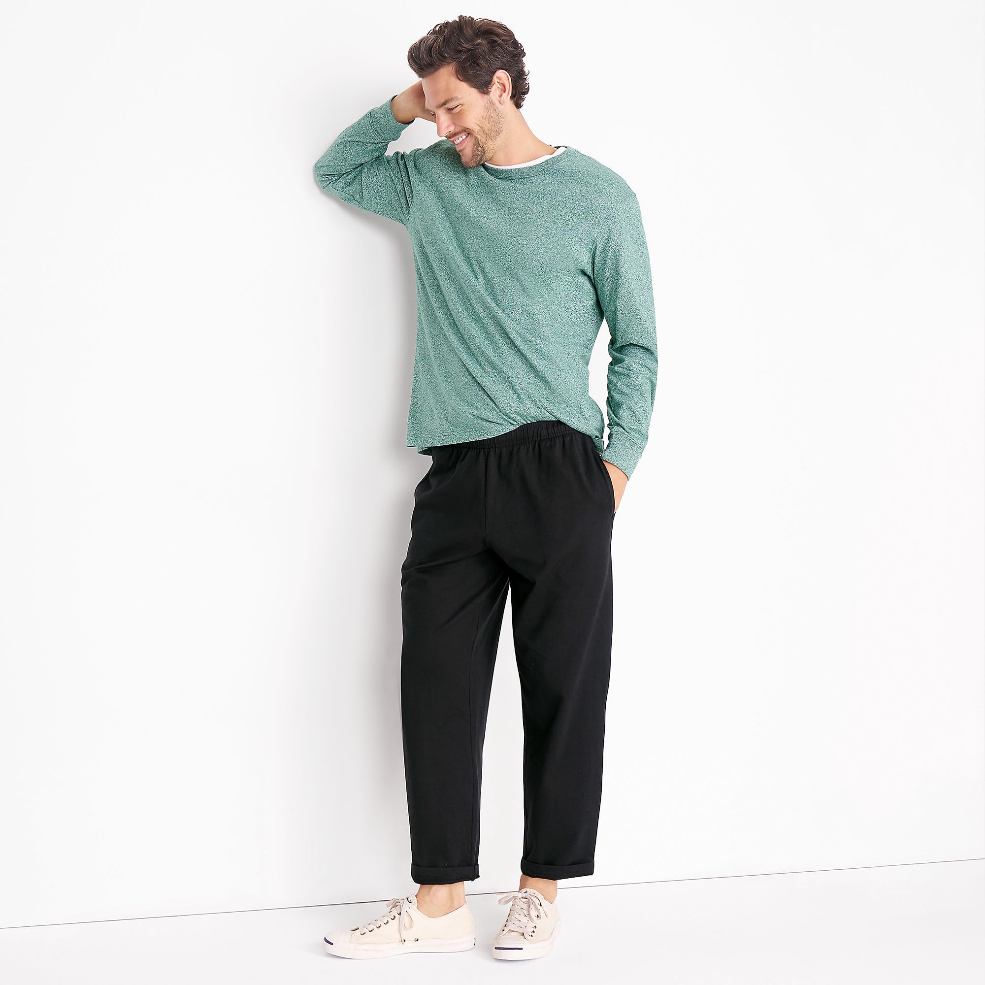 Lands' End Men's Jersey Knit Sweatpants - Comfortable Casual Lounge Pants for Relaxing at Home, Running Errands & Traveling