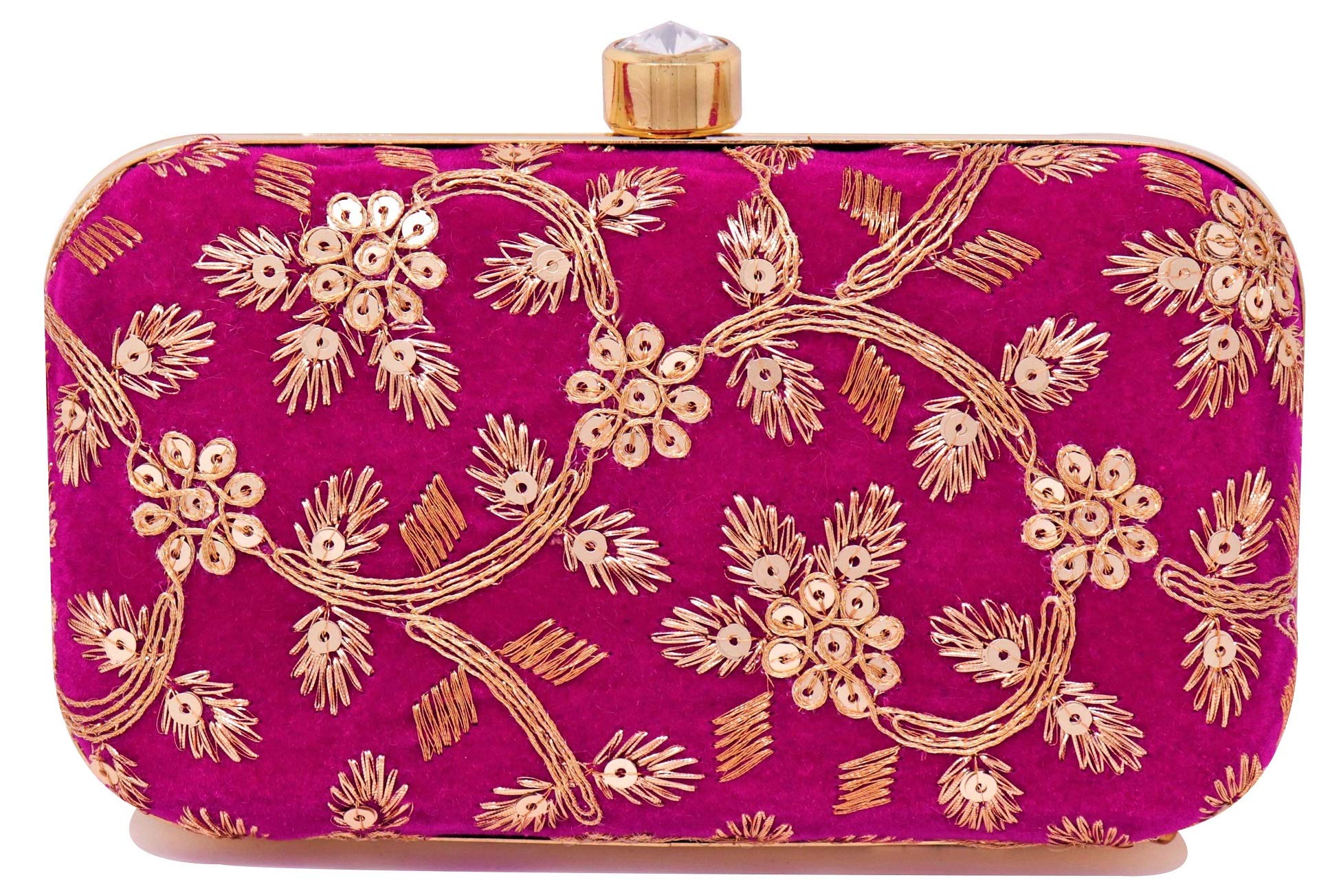 AILTINO Women's Stylish Box Clutch Purse with Detachable Sling Chain - Perfect for Evening Parties, Weddings & Special Occasions