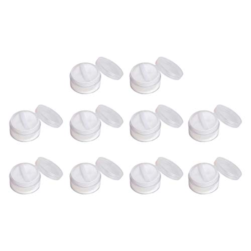 Beaupretty 10pcs Empty Plastic Powder Containers with Sifter & Lids - 20g Refillable Makeup Jars for Face Powder, Blush, Loose Eyeshadow - Perfect for Travel, Salon & DIY Cosmetic Storage