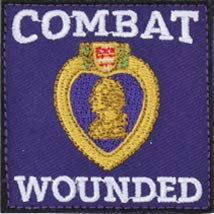 MEDALS OF AMERICA EST. 1976 Combat Wounded Square Patch - Military Appreciation, Veteran Recognition & Collectible Display for Uniforms, Jackets & Shadow Boxes