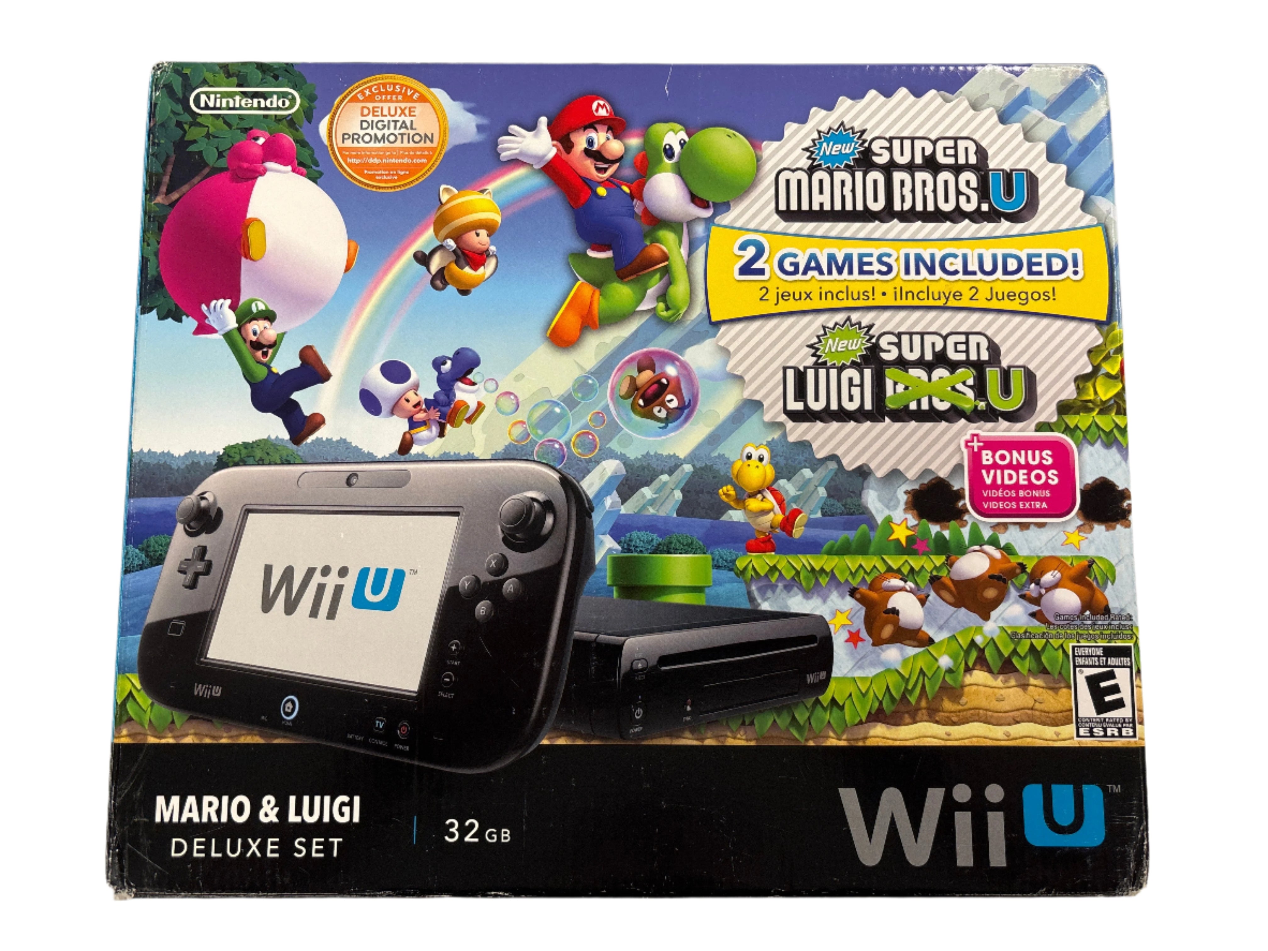 Super Mario & Luigi Deluxe Edition Wii U Game Box with Inserts - Collector's Item for Nintendo Fans | Perfect for Display, Gaming Collections & Nostalgic Decor