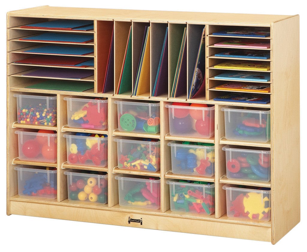 Jonti Craft® Sectional Cubbie Tray Mobile Storage Unit with Clear, Colored or No Trays - Perfect for Classroom, Office & Home Organization