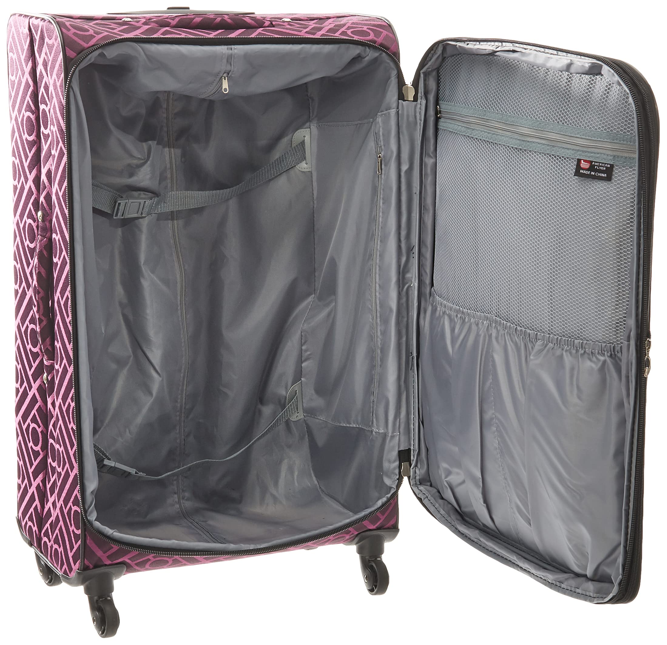 American Flyer Astor Collection 5-Piece Luggage Set - Durable Spinner Suitcase with TSA Lock for Travel, Business Trips & Family Vacations