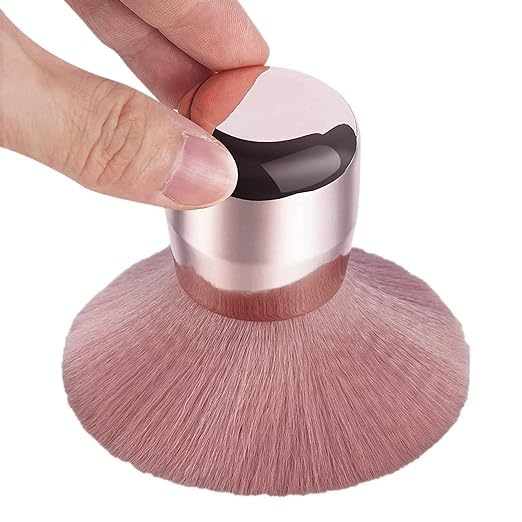 Kreni Nail Art Powder Remover & Dust Cleaner Brushes - Professional Kabuki Makeup Brushes for Acrylic & UV Gel Nail Art | Perfect for Salon, Home Manicures & Nail Extension Care