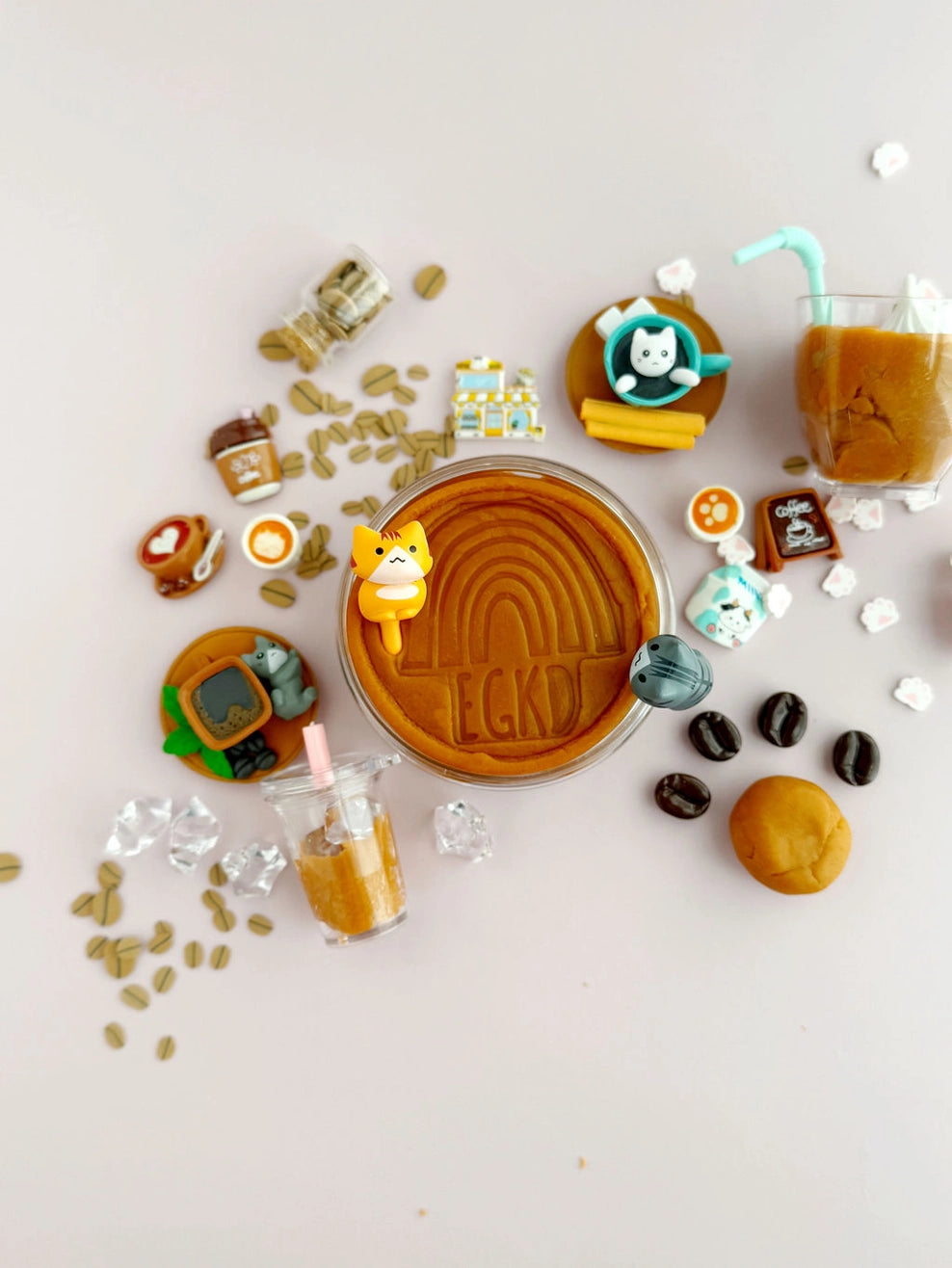 Cat Cafe Kiddough Play Kit - Interactive Pretend Play Toy for Kids with Cute Cat Figures & Cafe Accessories | Perfect for Imaginative Play, Birthday Gifts & Preschool Learning Activities