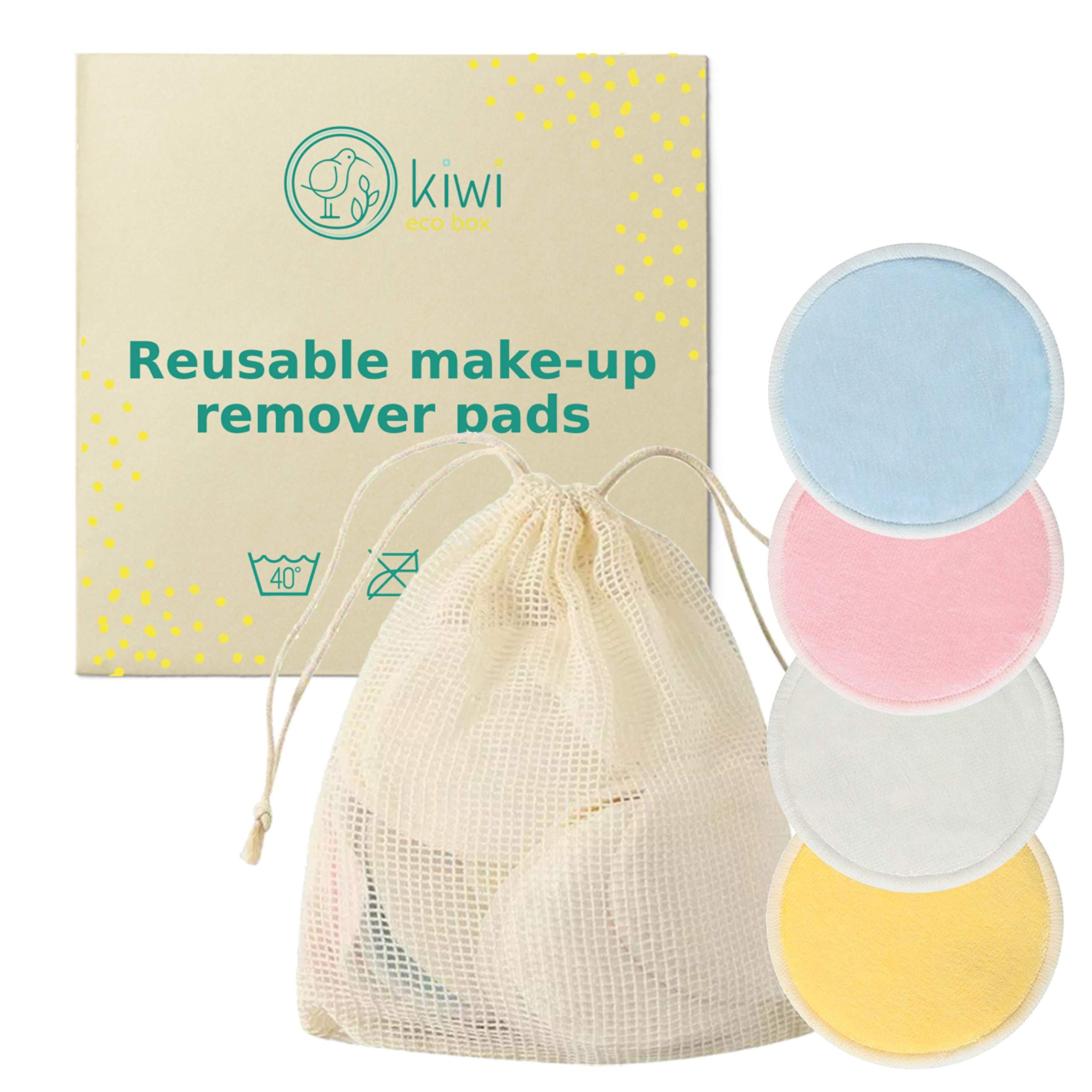 15 Pack Reusable Makeup Remover Pads with Washable Laundry Bag | Eco-Friendly Cotton Rounds for Toner & Skincare | Perfect for Travel, Daily Cleansing & Zero Waste Beauty Routine
