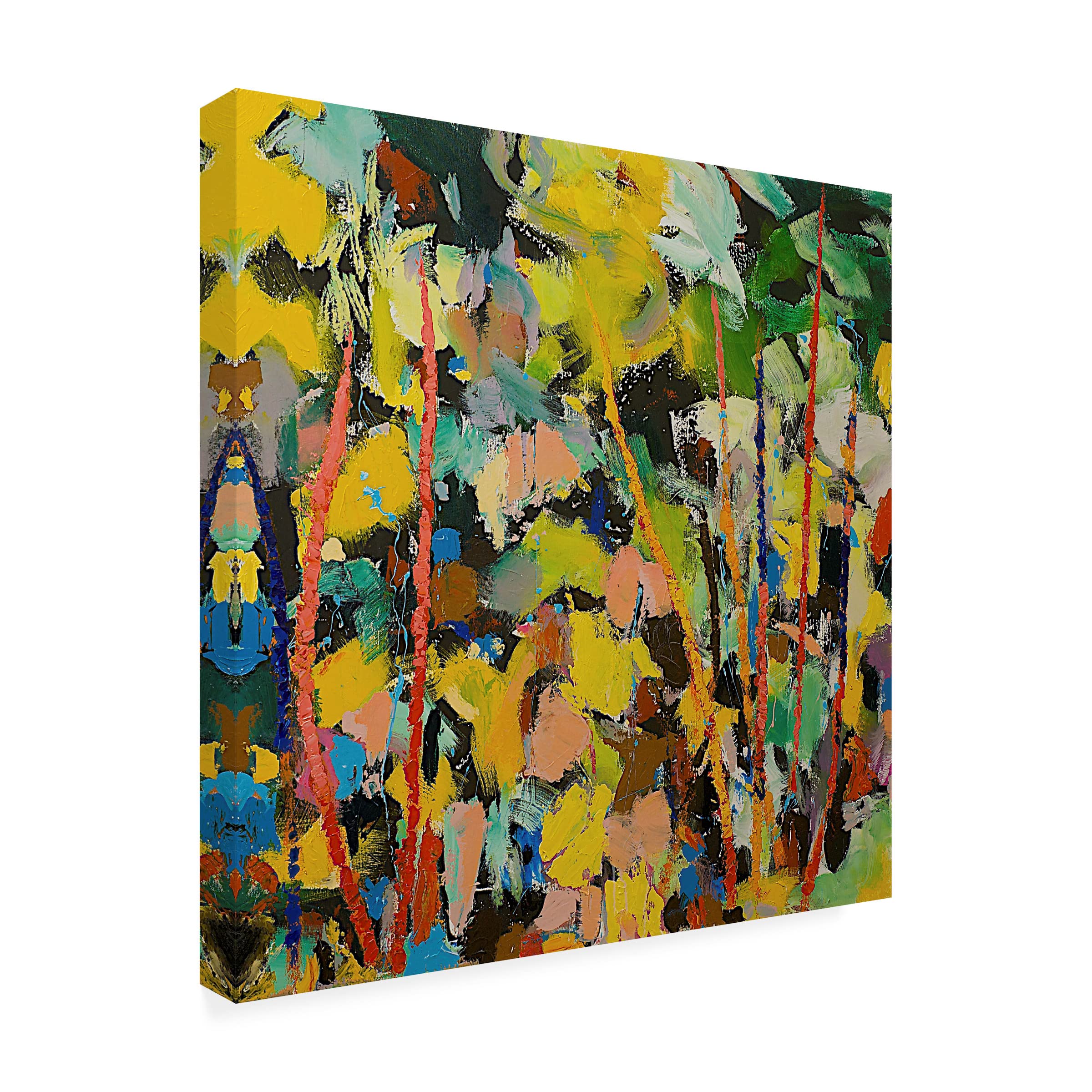 Trademark Fine Art 'Airglow' Canvas Wall Art Print by Allan Friedlander - Modern Abstract Landscape Painting for Living Room, Bedroom & Office Decor