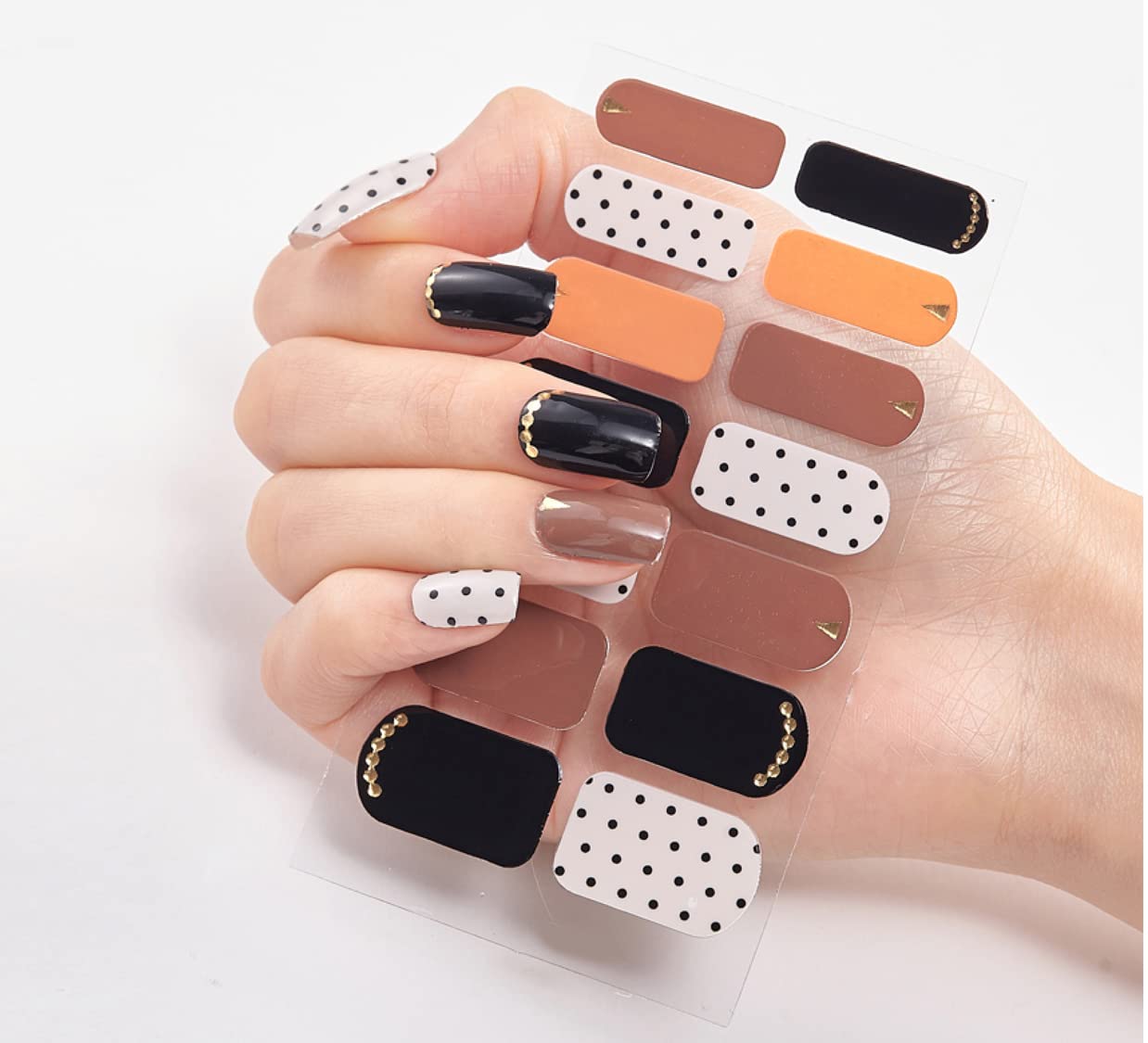 3D Nail Stickers for Women & Girls - Waterproof Glitter Luxury Self-Adhesive DIY Nail Art Stickers - 14-Piece Multicolor Set (DQ-014) | Perfect for Parties, Weddings, Holidays & Everyday Nail Decoration
