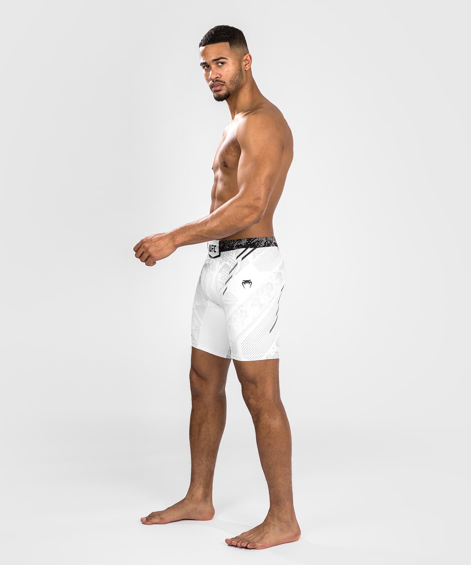 Venum UFC Adrenaline Personalized Authentic Fight Night Men's Vale Tudo MMA Shorts - White | Premium Training & Competition Gear for MMA, BJJ & Muay Thai Fighters