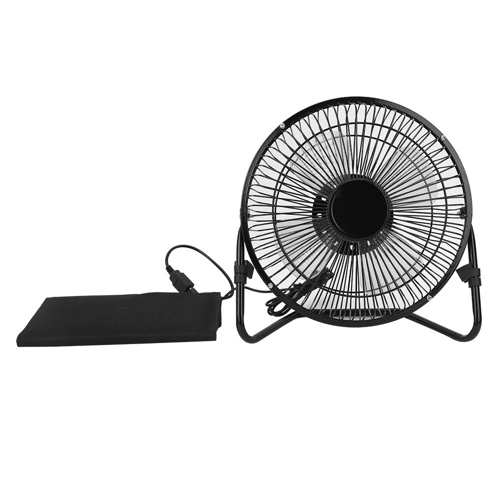 8W USB Solar Panel Fan with Folding Bag - 8inch Portable Solar Powered Fan for Outdoor Camping, Fishing, Travel & Gardening - Perfect for Tents, Greenhouses & Beach Trips