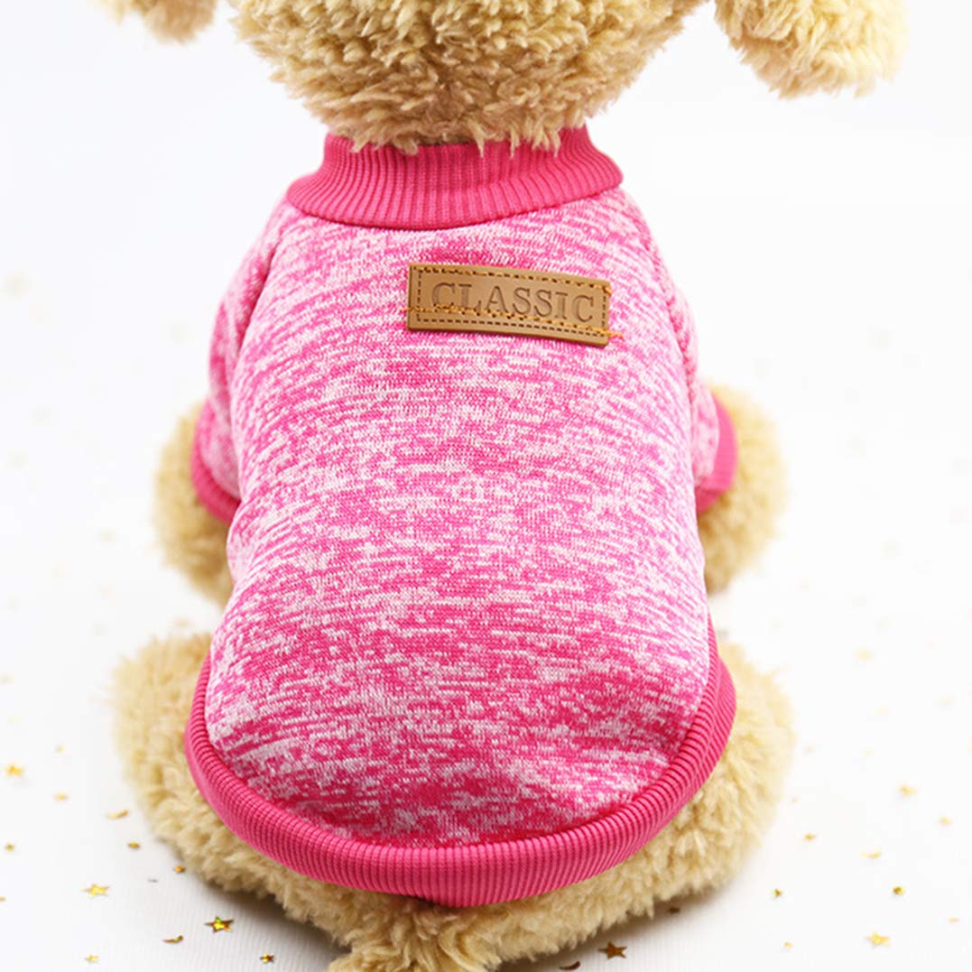 Warm Fleece Pet Sweater for Dogs and Cats - Cozy Winter Dog Jumper & Cat Clothes for Puppies - Perfect for Cold Weather Walks and Indoor Comfort