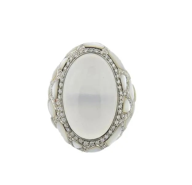 0.80 Carat Round Brilliant H SI1 Diamond 18K White Gold Engagement Ring for Women - Perfect for Weddings, Anniversaries & Special Occasions